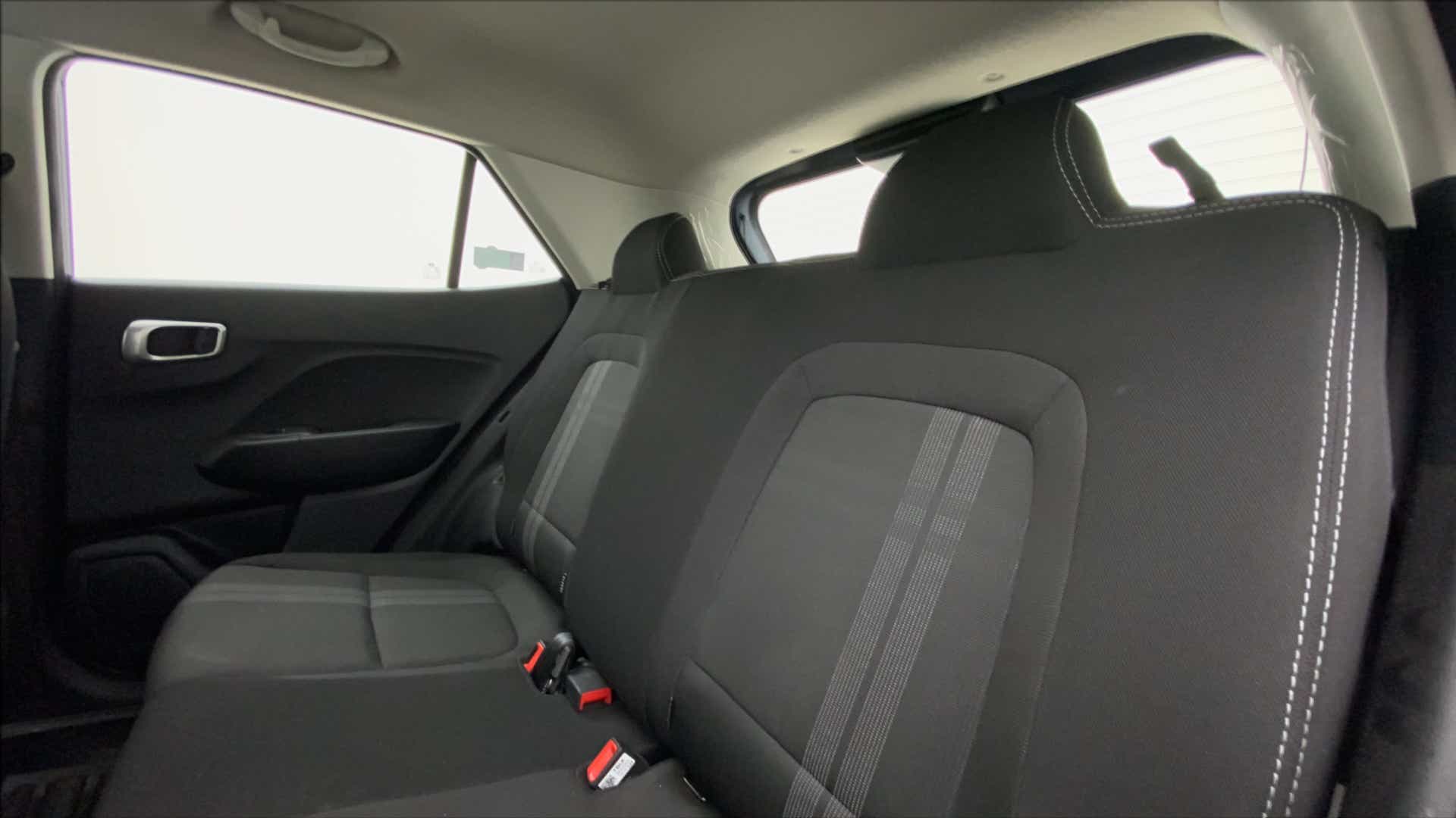 Rear seat view of a Hyundai Venue