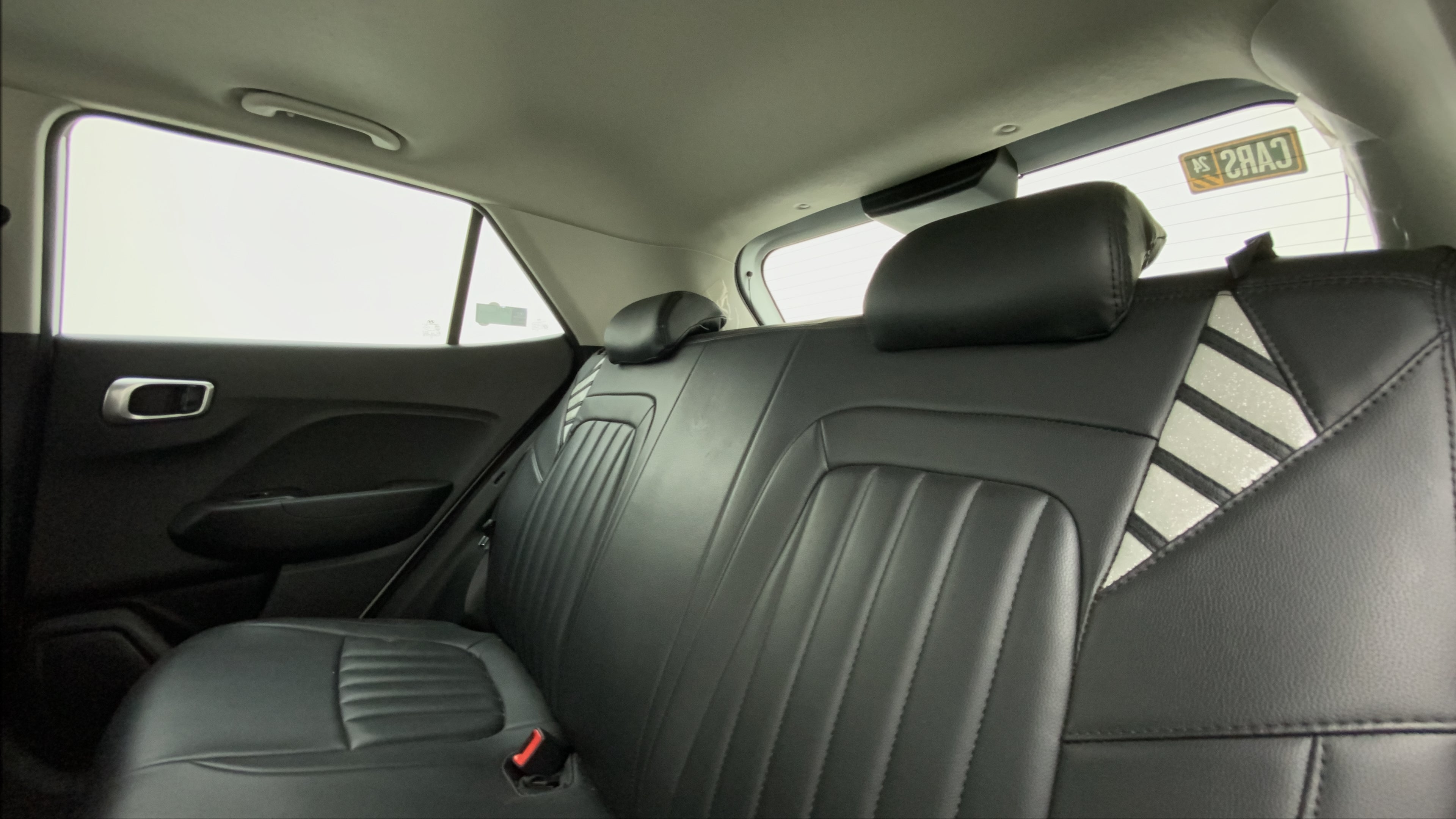 Rear seat view of a Hyundai Venue