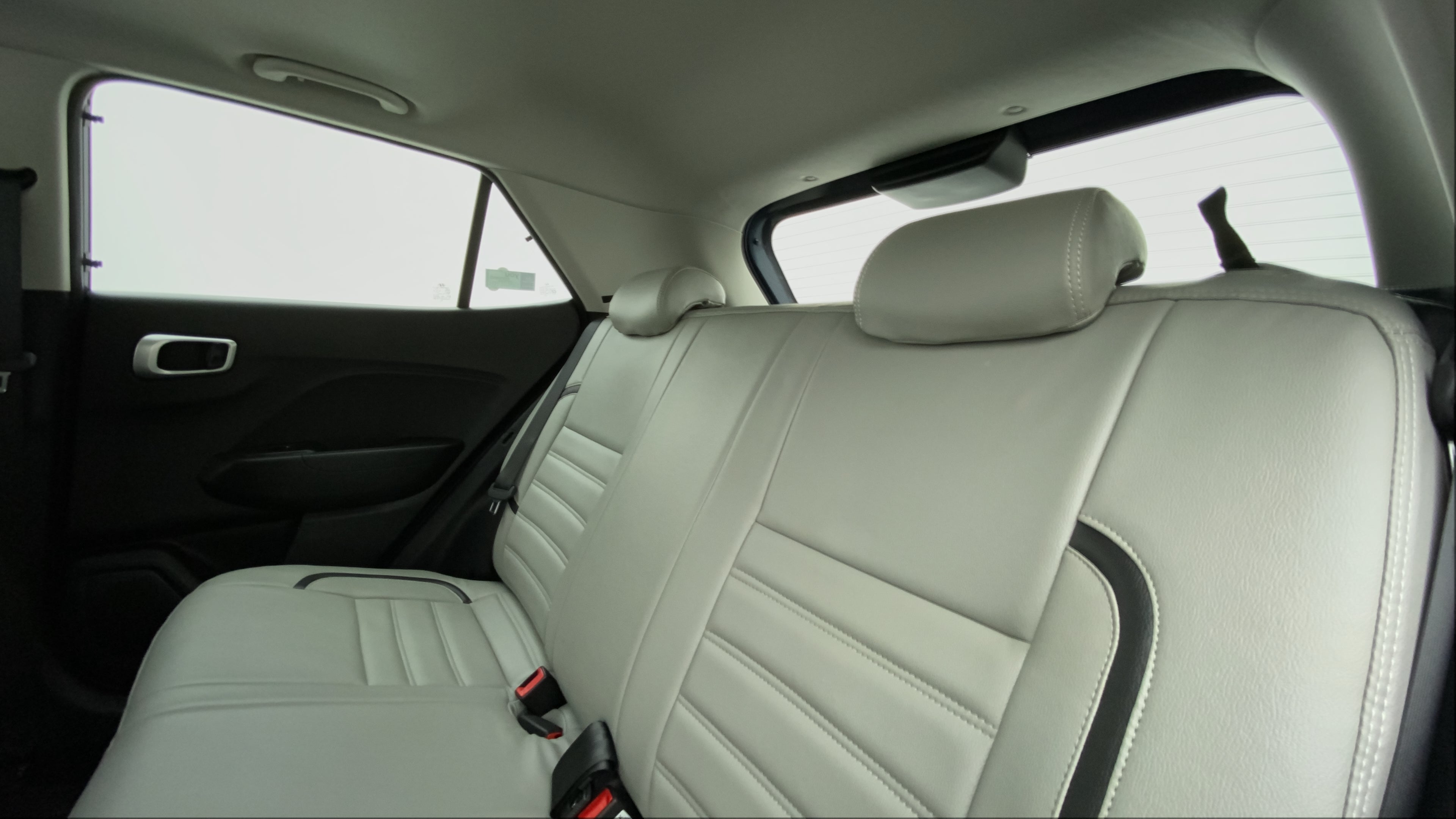 Rear seat area of a Hyundai Venue