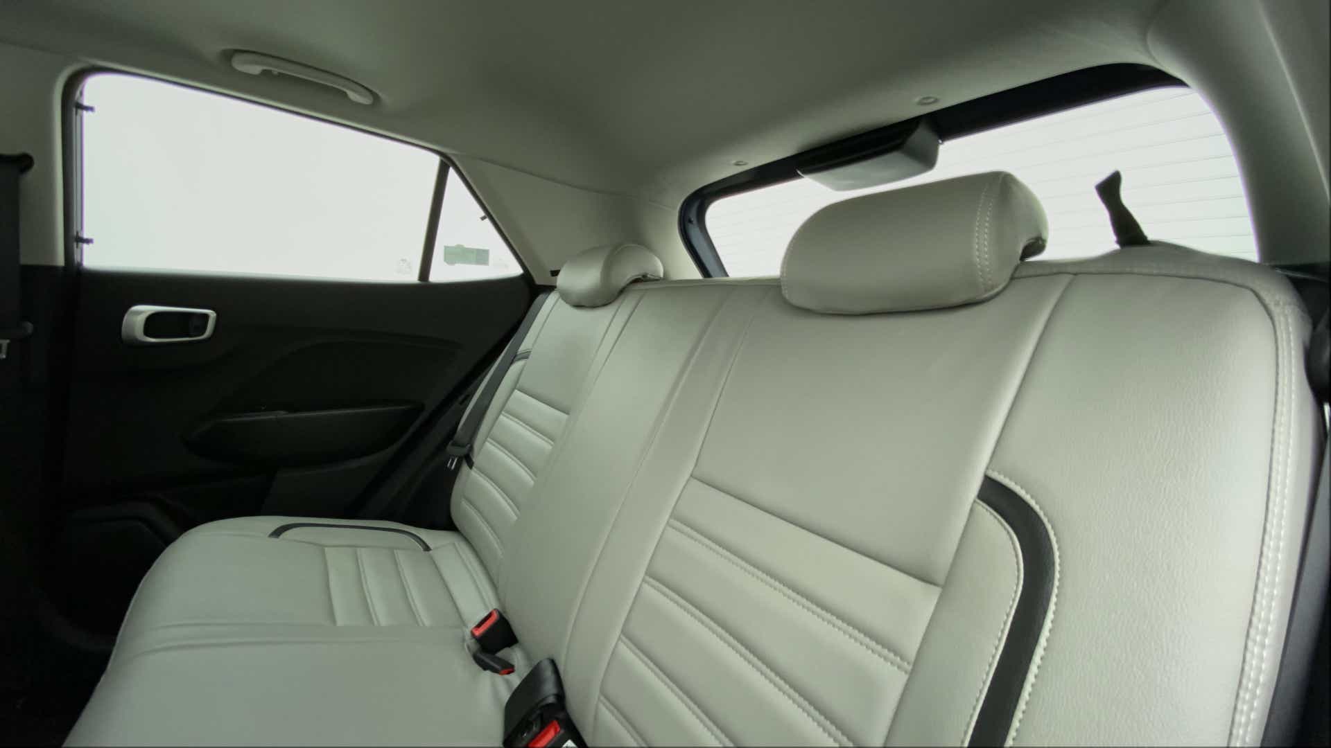 Rear seat area of a Hyundai Venue