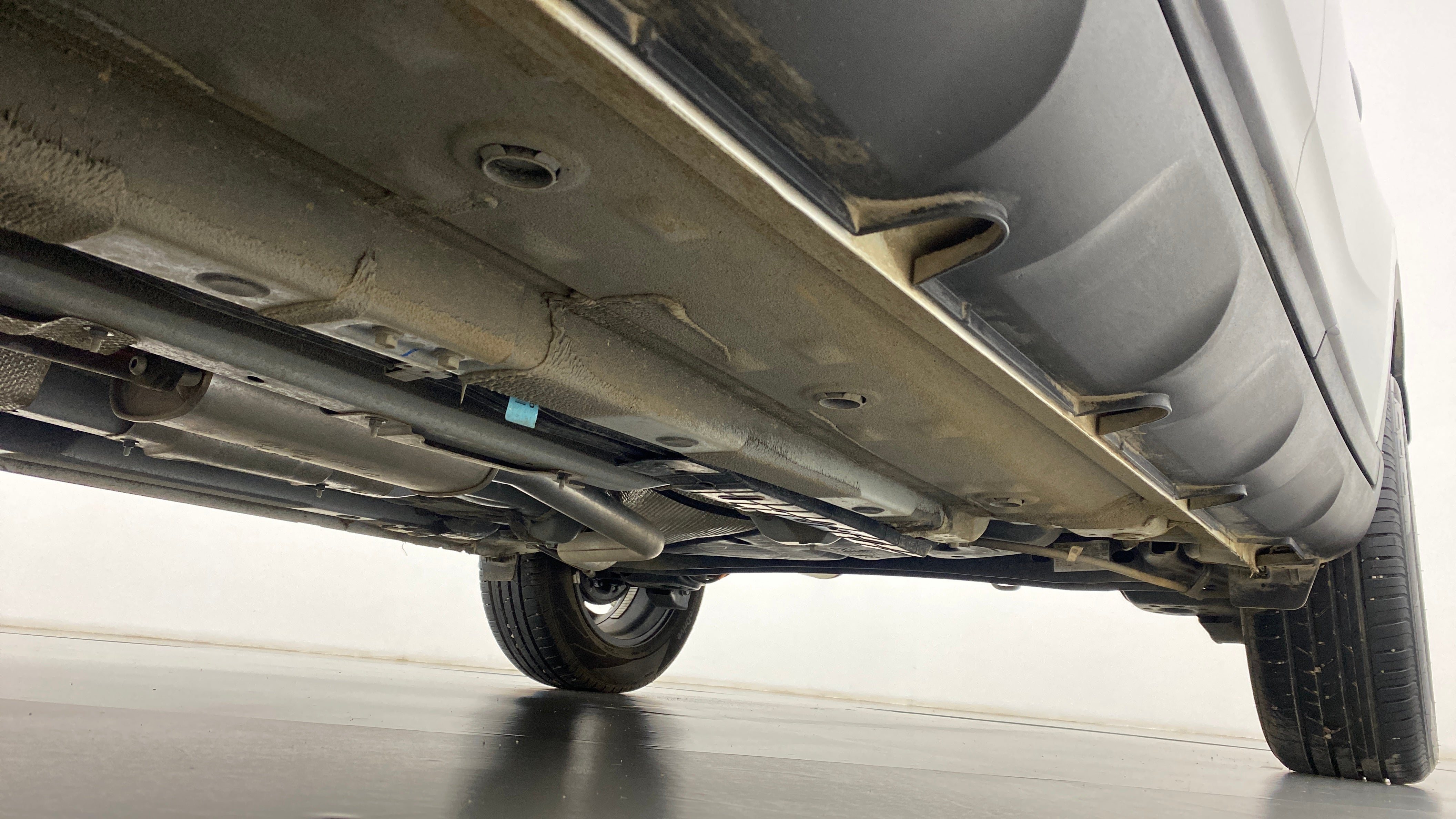 Underside view of a Hyundai Venue