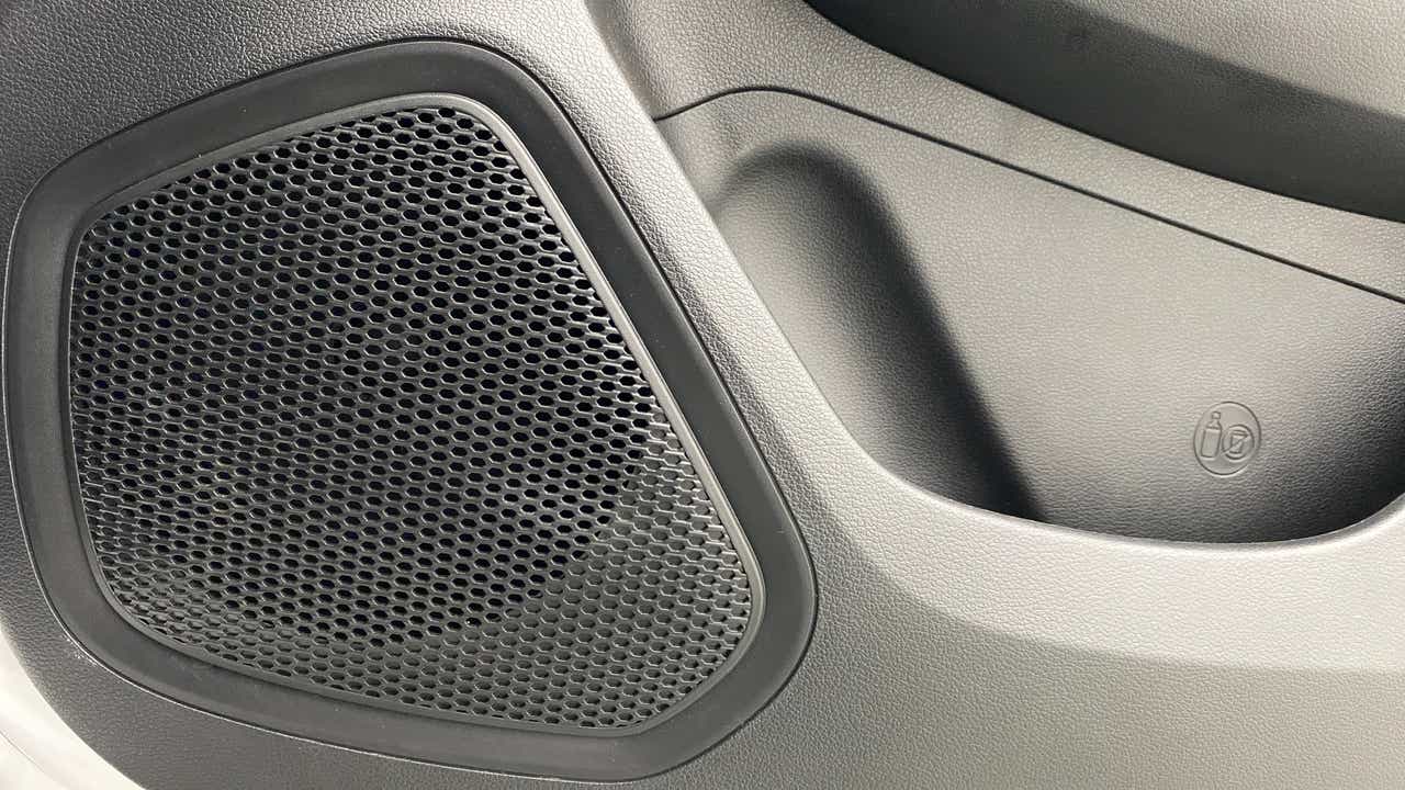 Door speaker and storage compartment of a Hyundai Venue