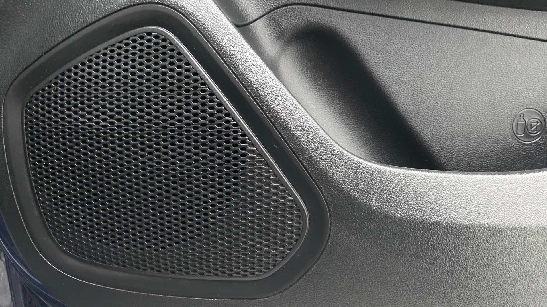 Close-up of the interior door speaker of a Hyundai Venue