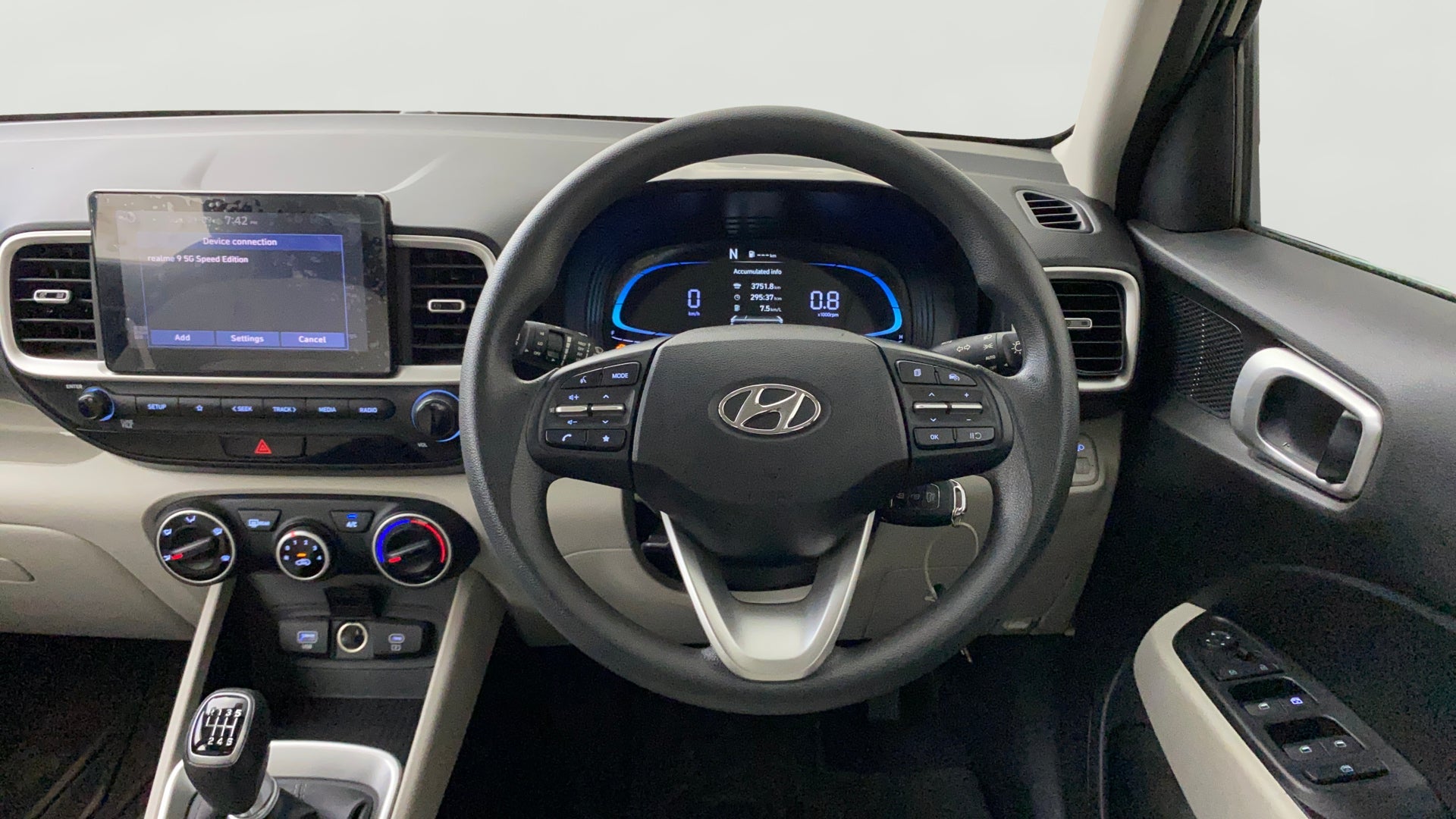 Interior dashboard view of a Hyundai Venue