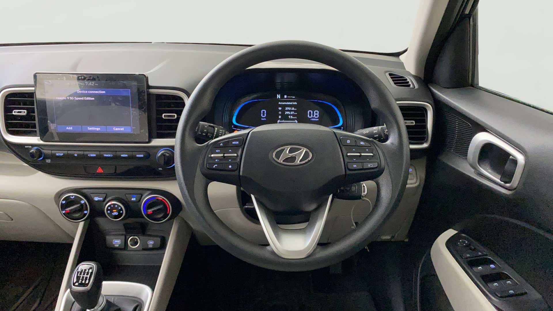 Interior dashboard view of a Hyundai Venue