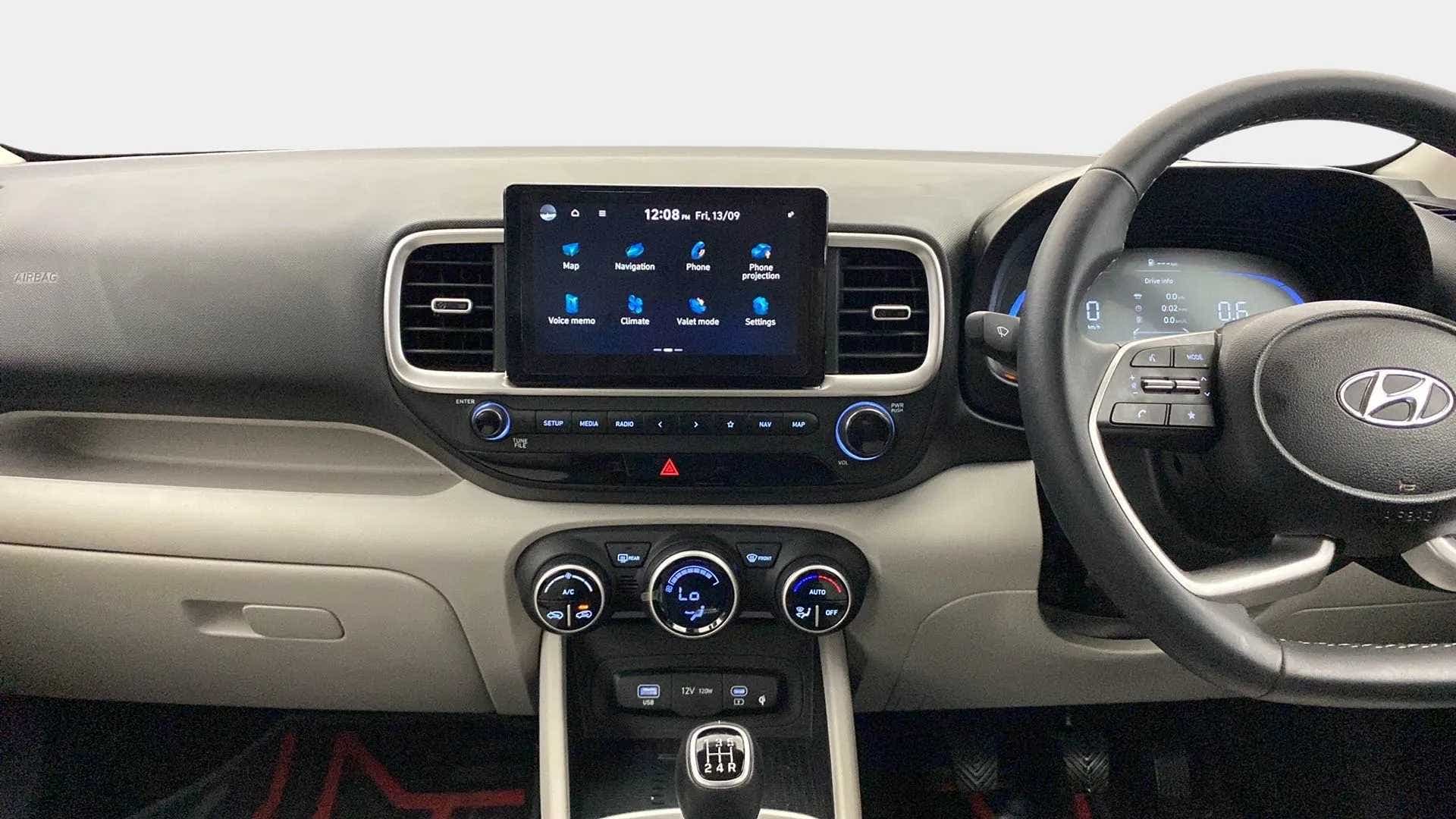 Interior dashboard of a Hyundai Venue