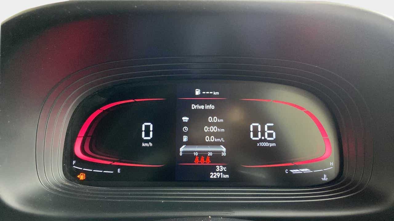Dashboard instrument cluster of a Hyundai Venue