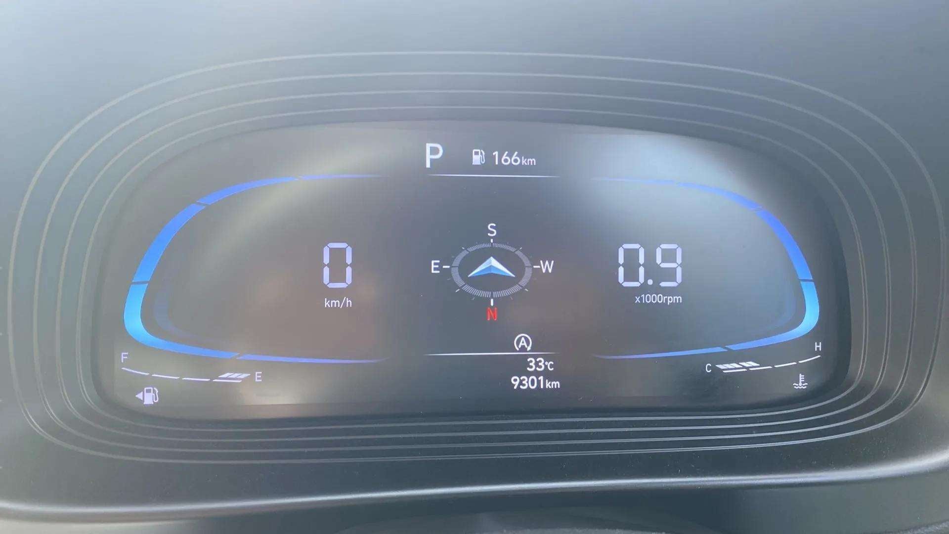 Instrument cluster display of a Hyundai Venue