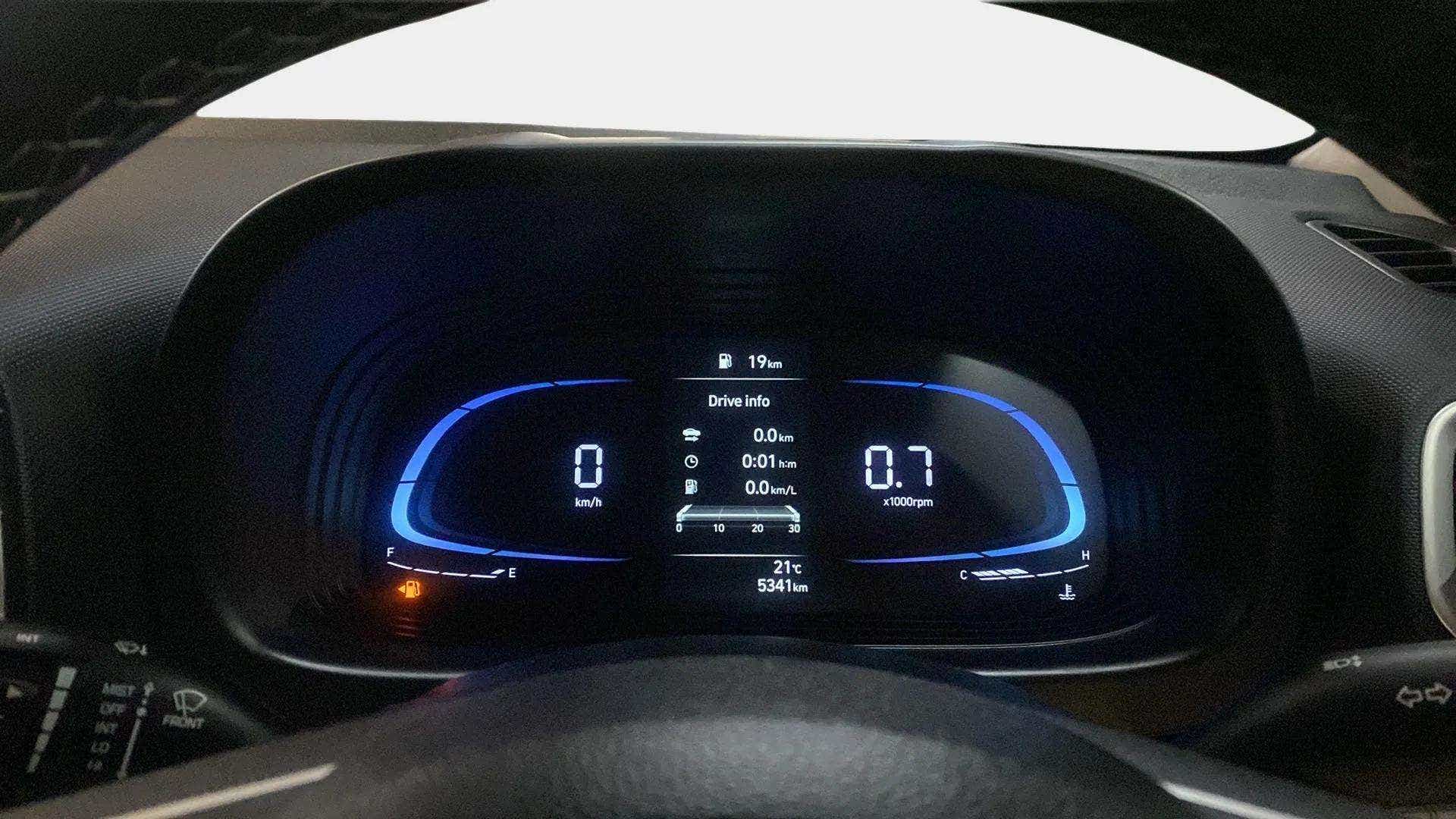 Instrument cluster of a Hyundai Venue