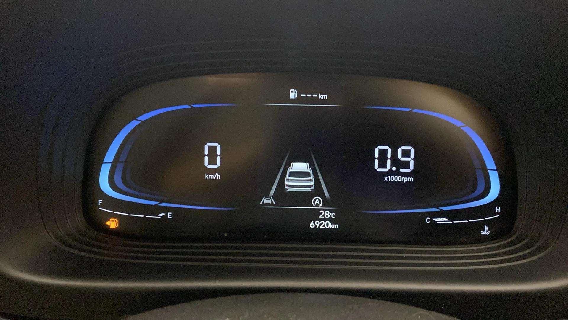 Instrument cluster of a Hyundai Venue