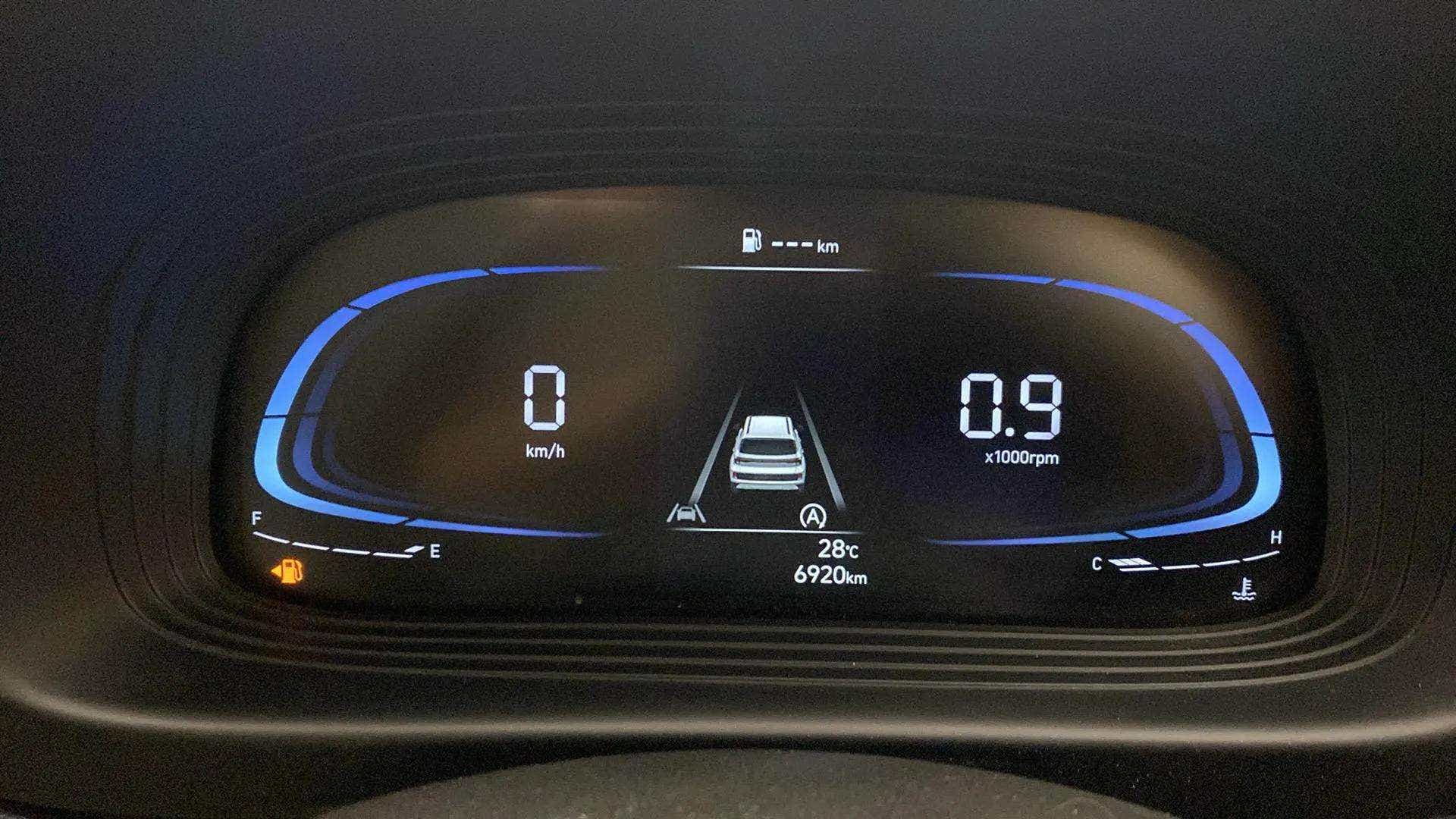 Instrument cluster of a Hyundai Venue