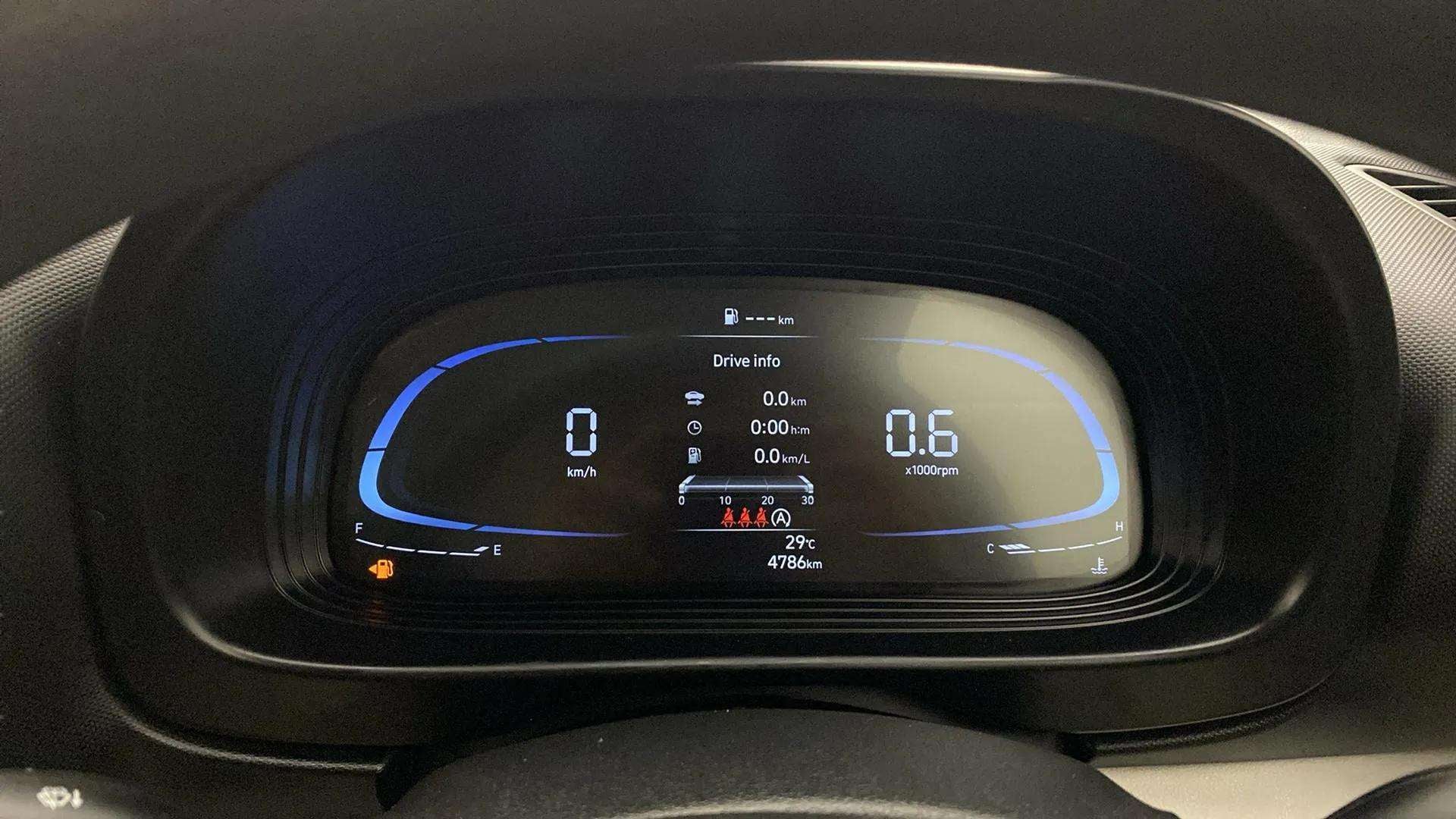 Instrument cluster of a Hyundai Venue