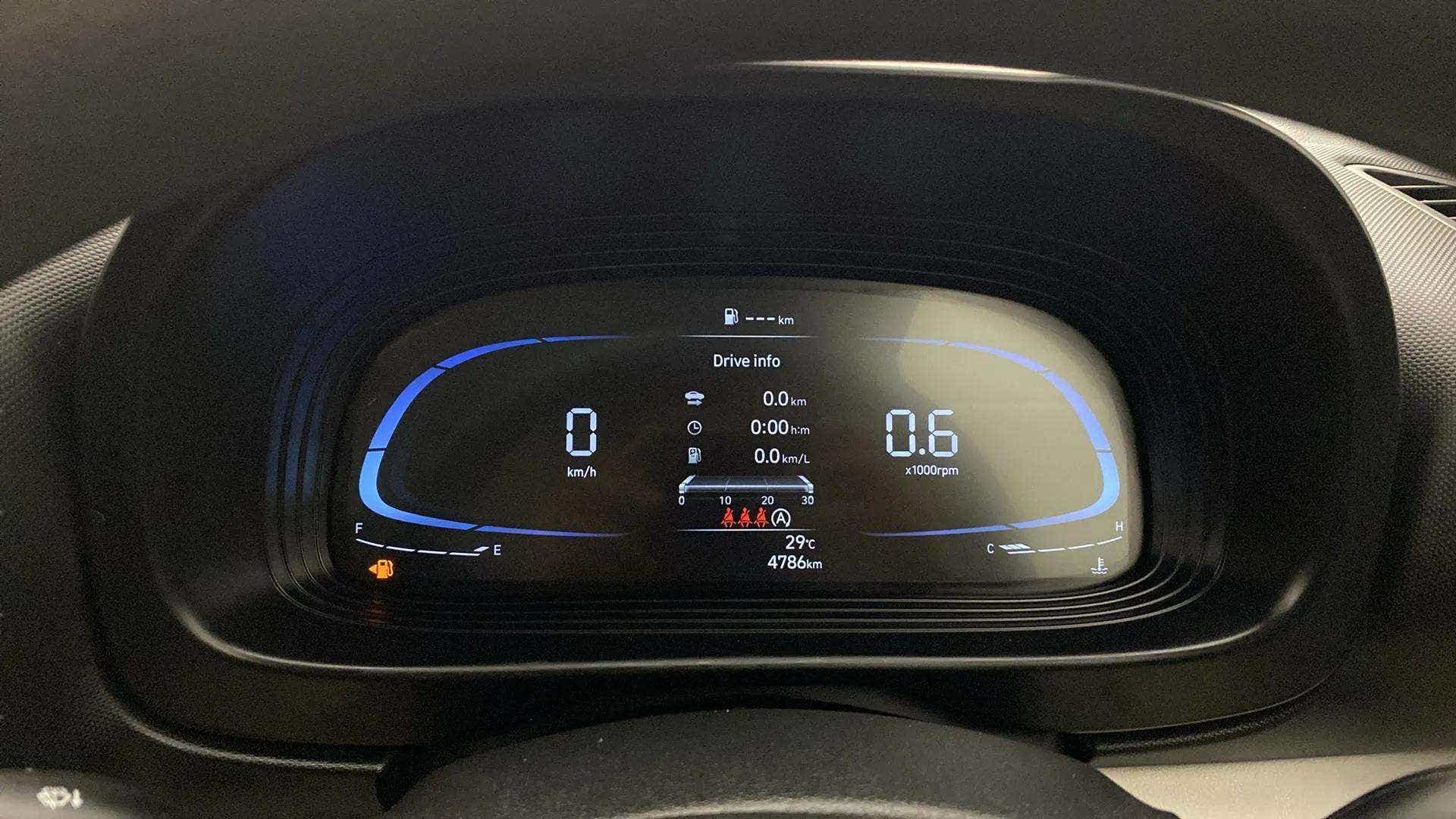 Instrument cluster of a Hyundai Venue