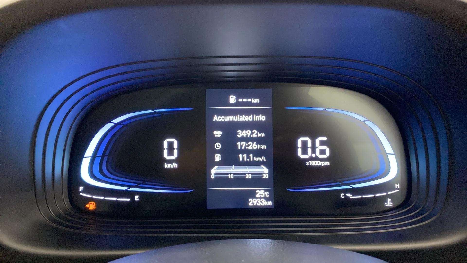 Instrument cluster of a Hyundai Venue
