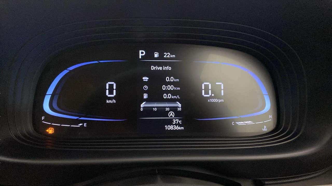 Digital instrument cluster of a Hyundai Venue