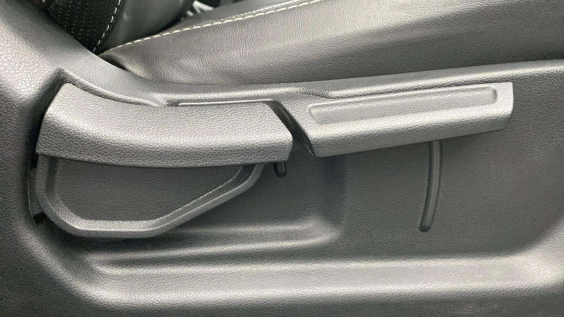 Close-up of seat adjustment lever of a Hyundai Venue