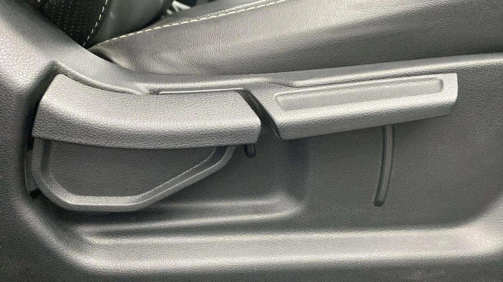 Close-up of seat adjustment lever of a Hyundai Venue