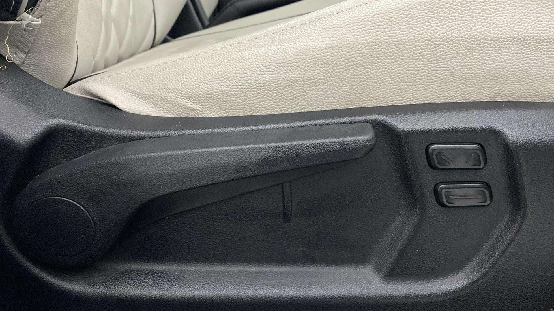 Close-up of seat adjustment controls of a Hyundai Venue