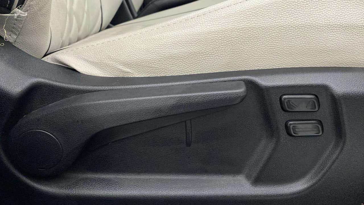 Close-up of seat adjustment controls of a Hyundai Venue