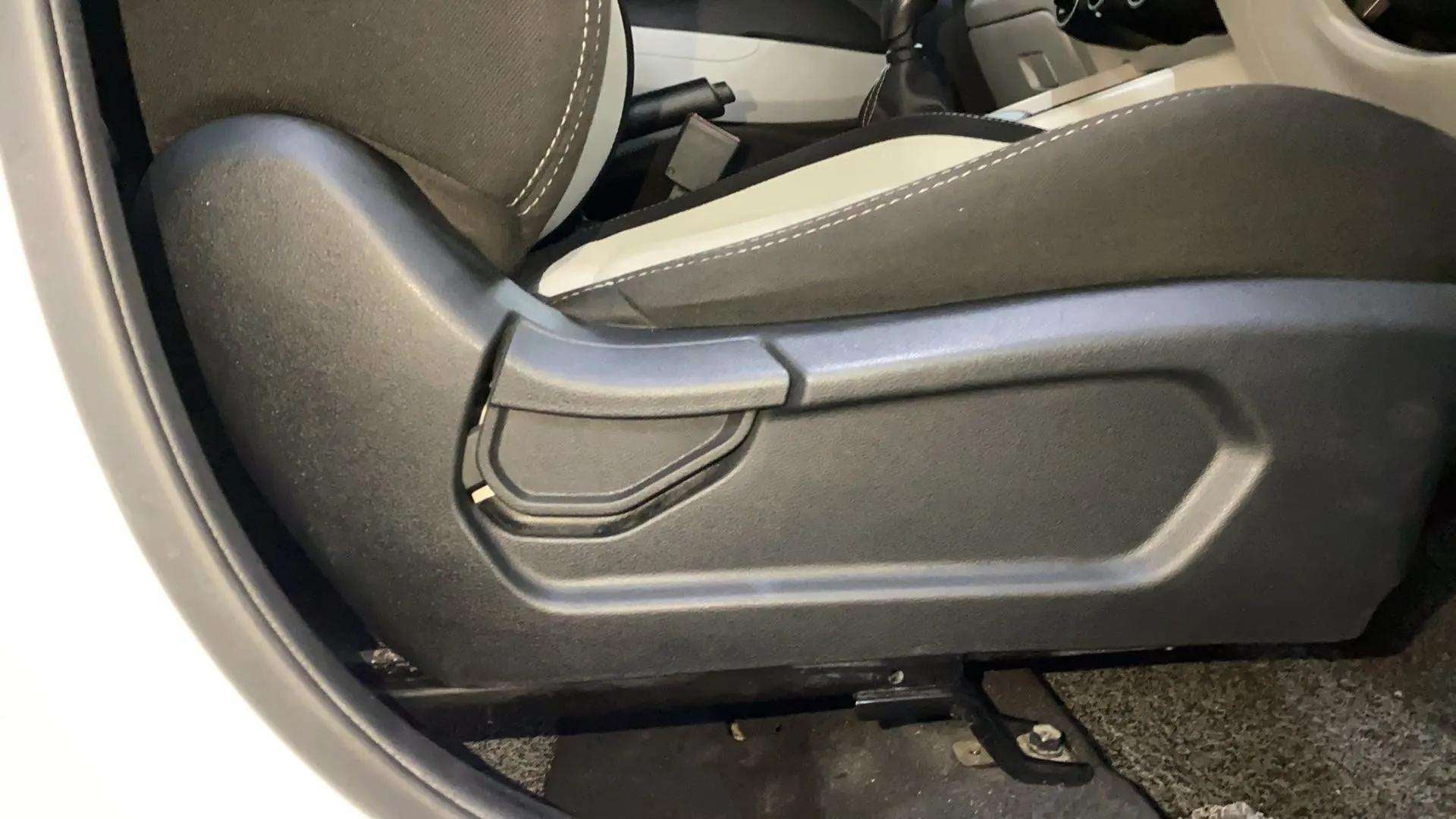 Side view of a Hyundai Venue front seat and adjustment lever