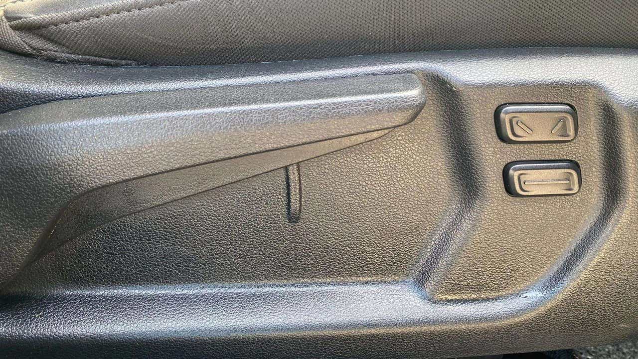 Seat adjustment controls of a Hyundai Venue