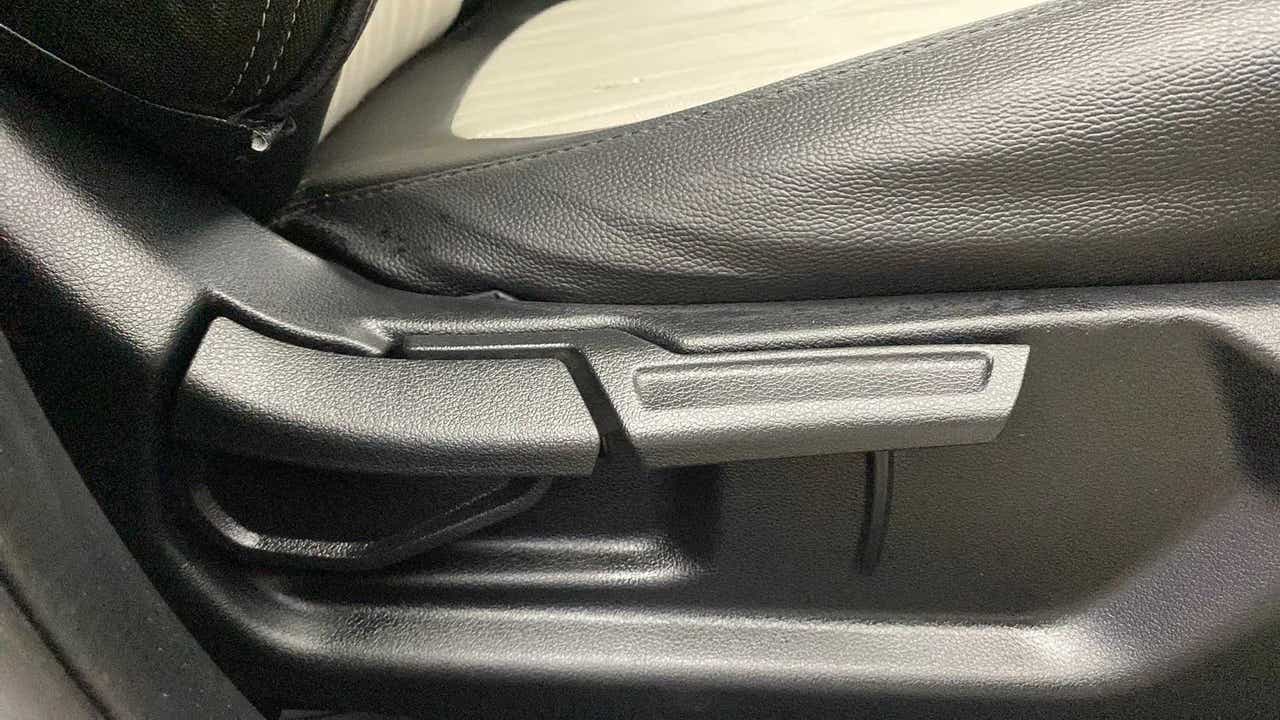 Close-up of seat adjustment lever of a Hyundai Venue
