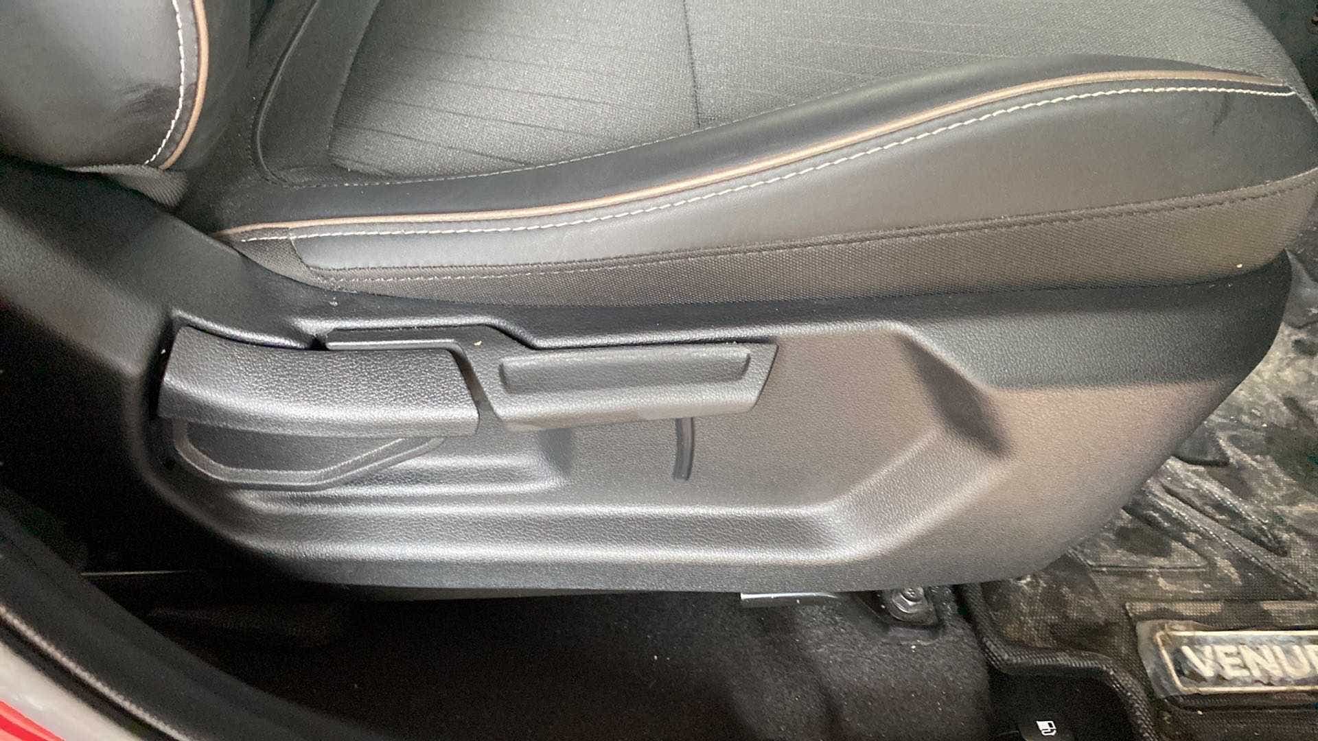 Front seat adjustment lever of a Hyundai Venue