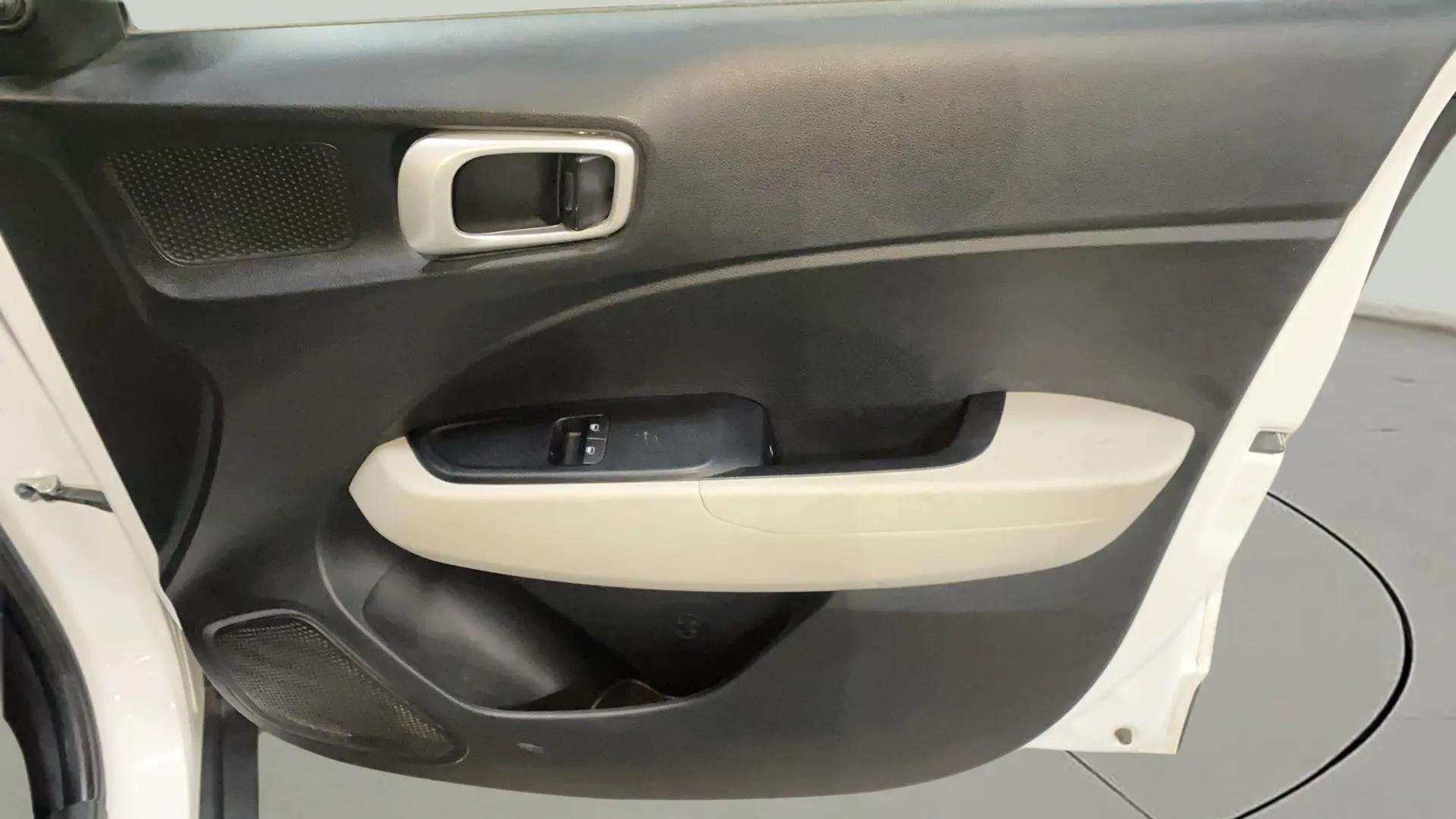 Close-up of rear door panel of a Hyundai Venue