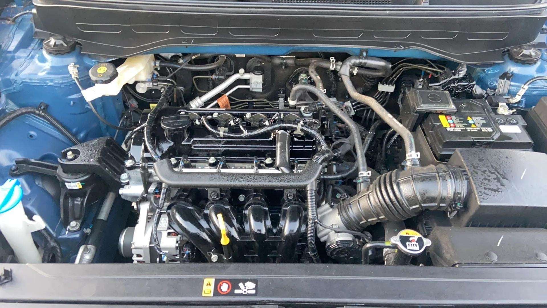 Engine bay view of a Hyundai Venue