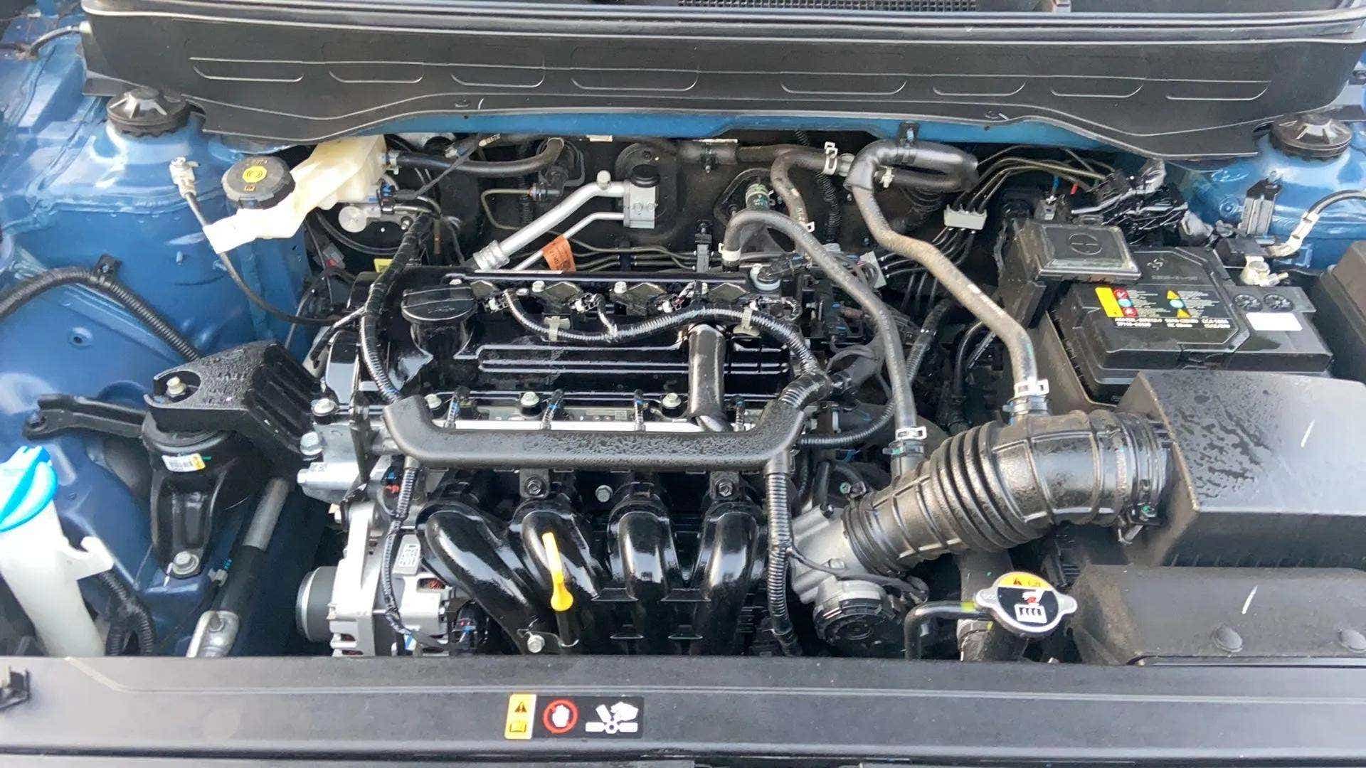Engine bay view of a Hyundai Venue