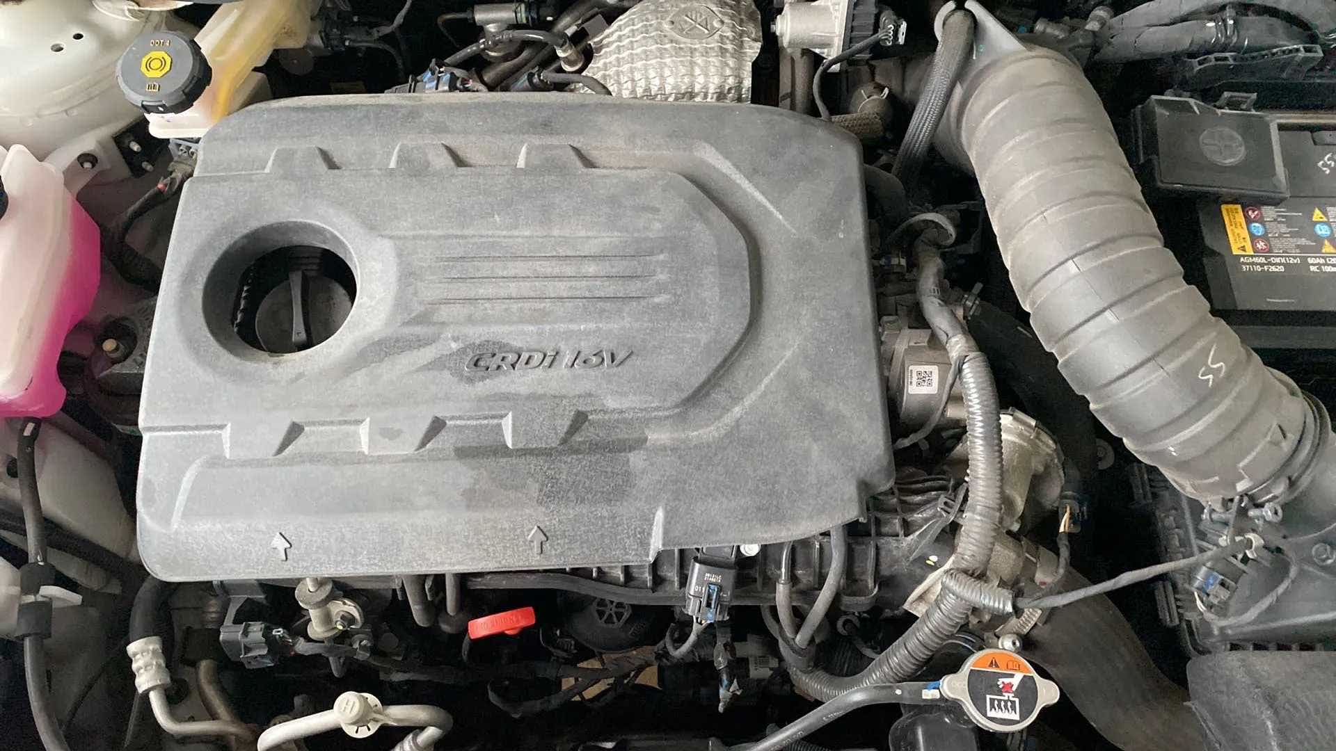 Engine bay view of a Hyundai Venue