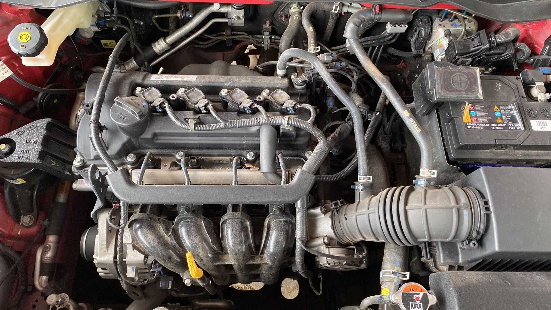 Engine bay of a Hyundai Venue