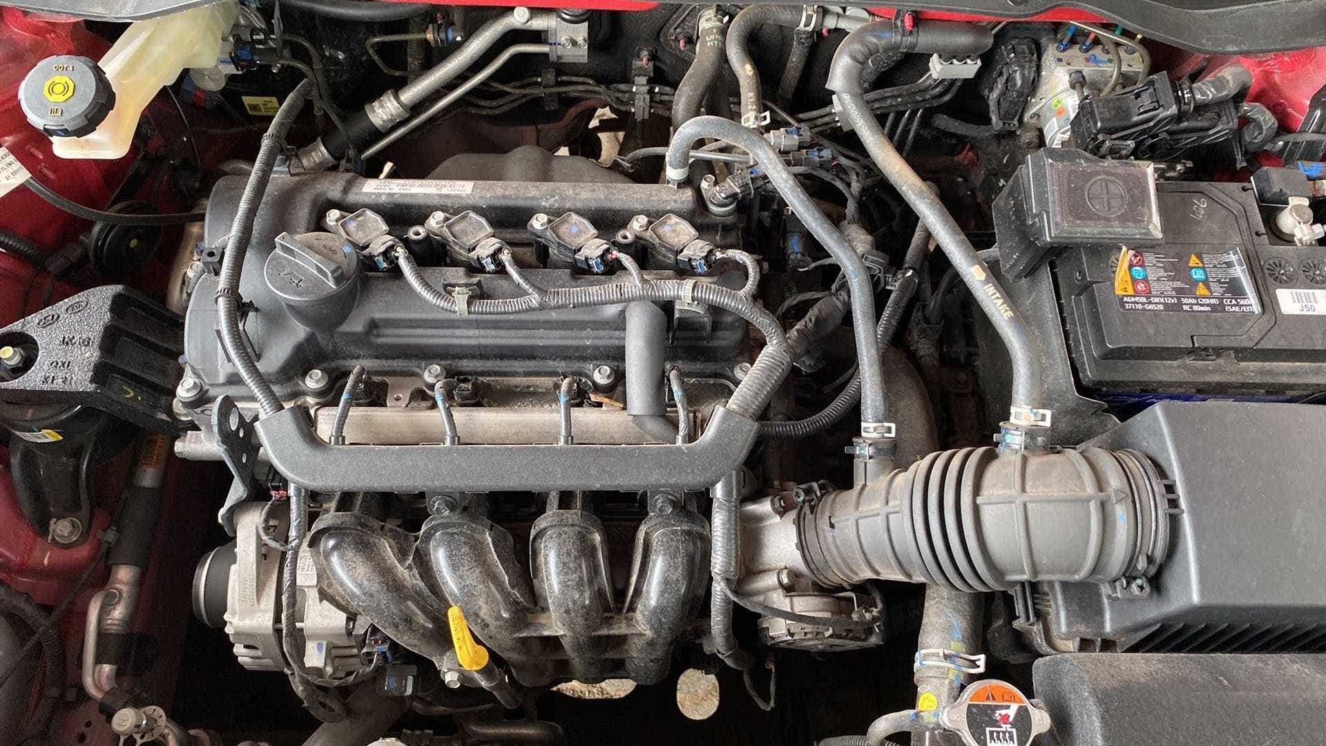 Engine bay of a Hyundai Venue