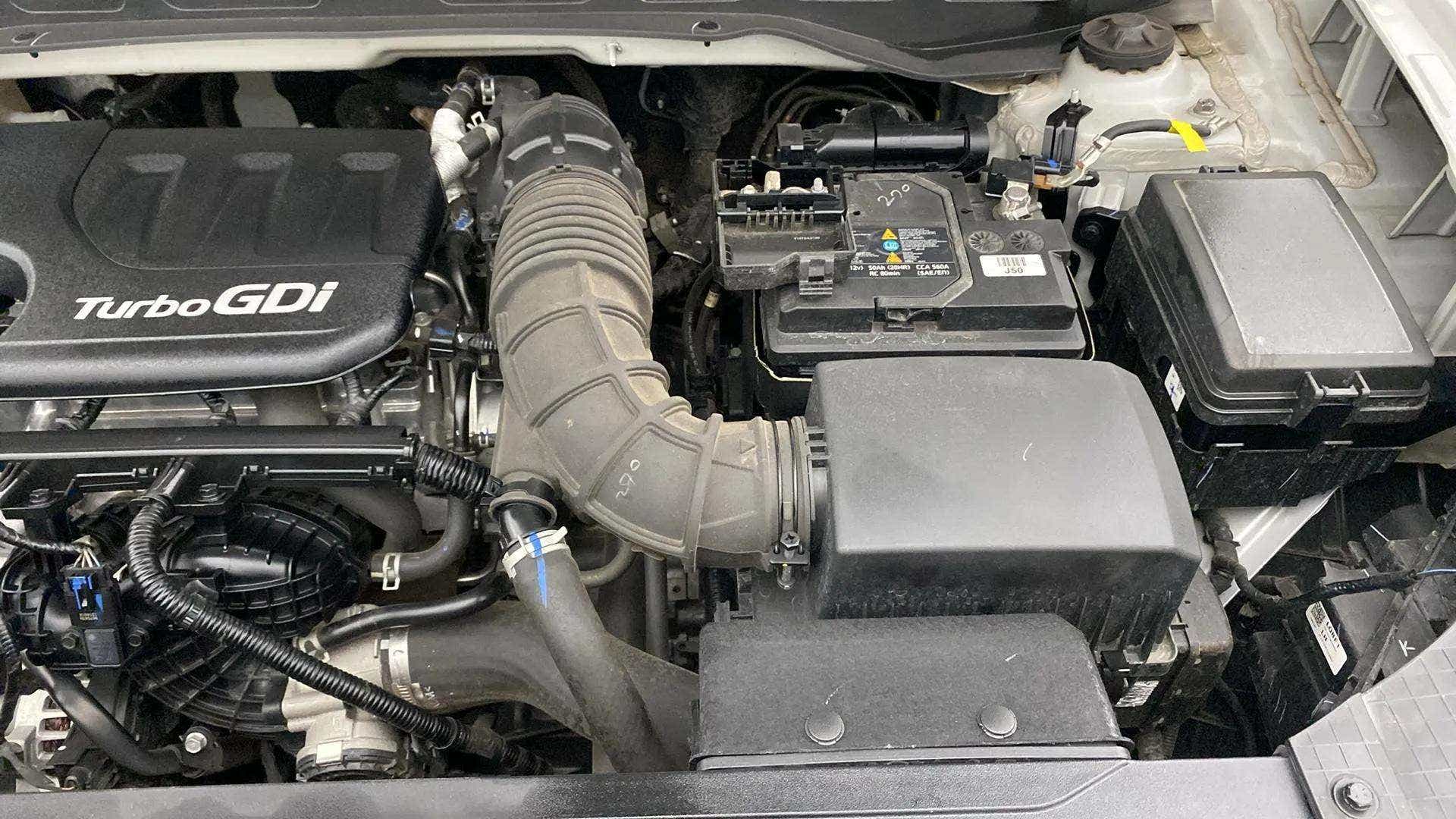 Engine bay view of a Hyundai Venue