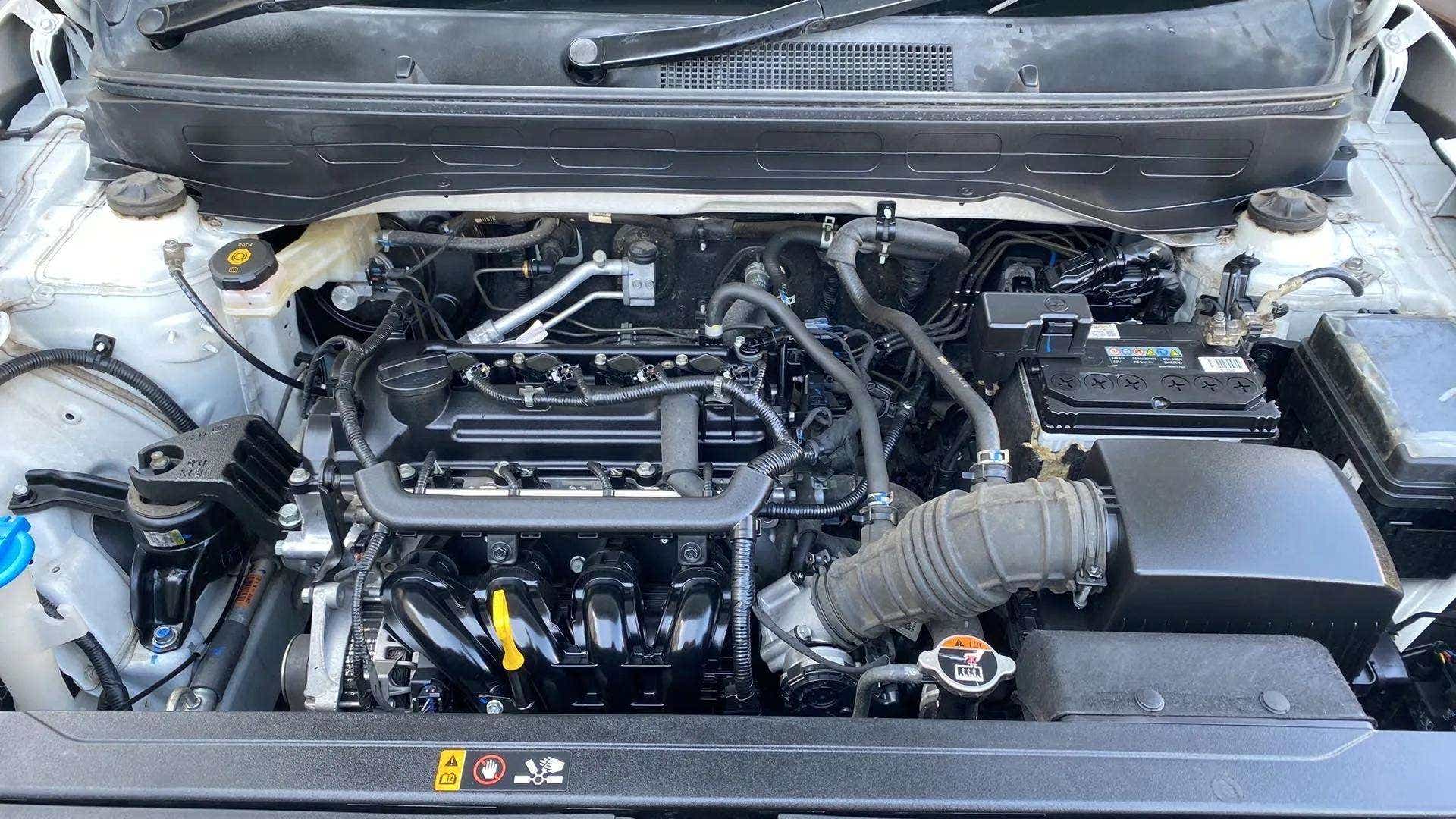 Engine bay of a Hyundai Venue