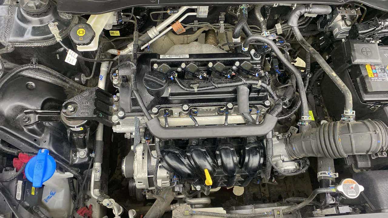 Engine bay view of a Hyundai Venue