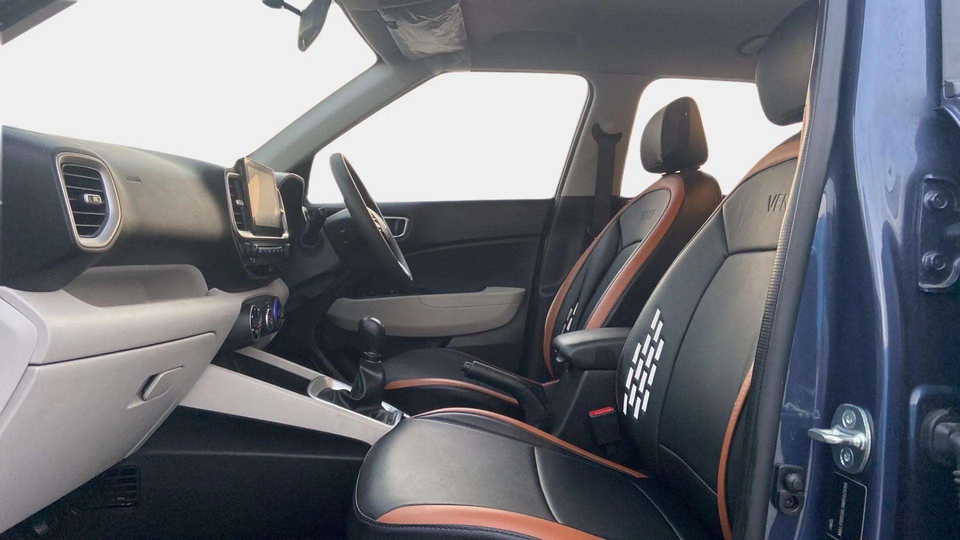 Interior front seats and dashboard of a Hyundai Venue