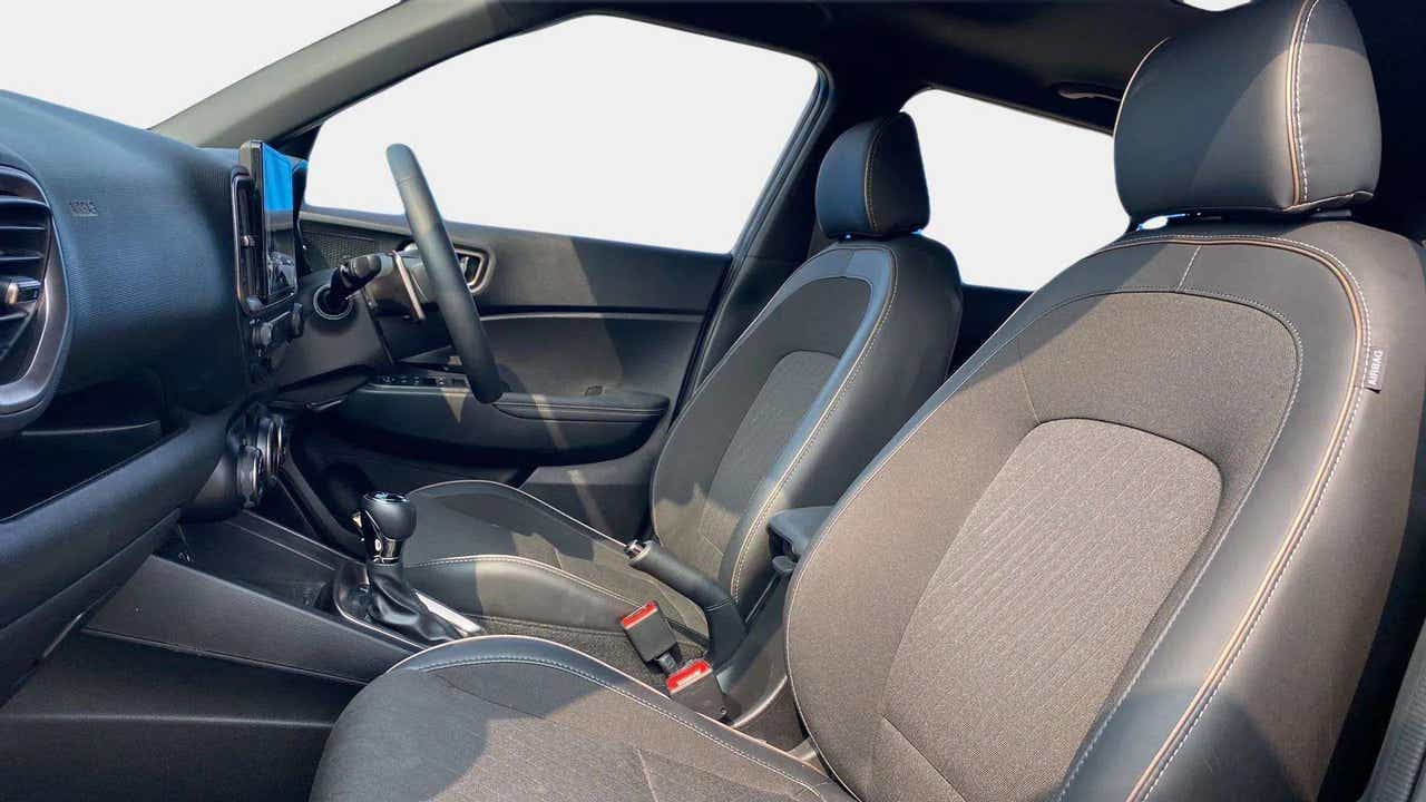 Front interior seats and dashboard of a Hyundai Venue
