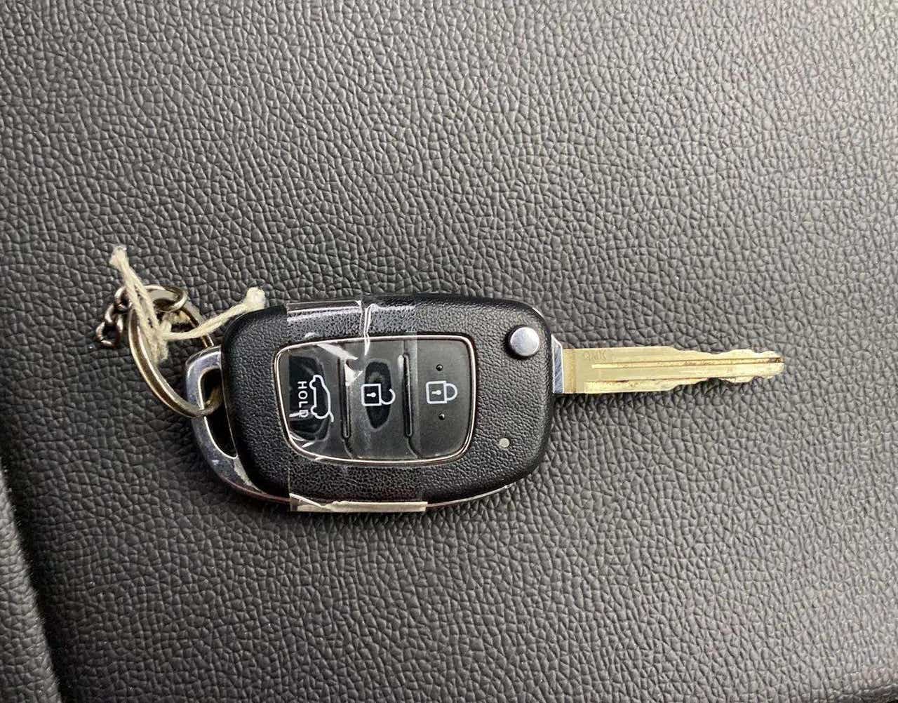 Close-up of a Hyundai Venue car key fob