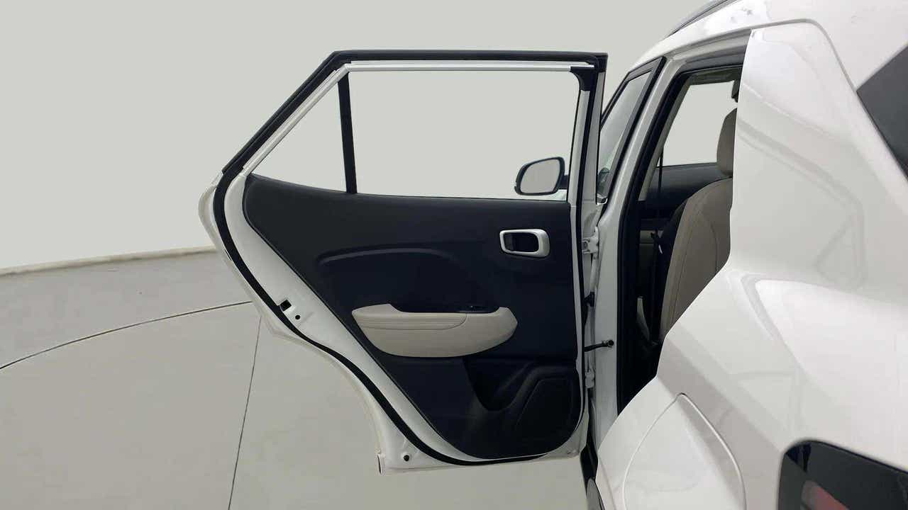 Rear door interior view of a Hyundai Venue