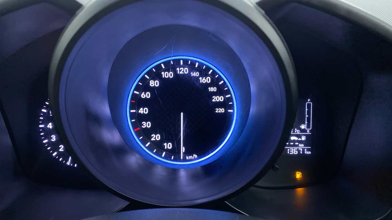 Close-up of instrument cluster of a Hyundai Venue
