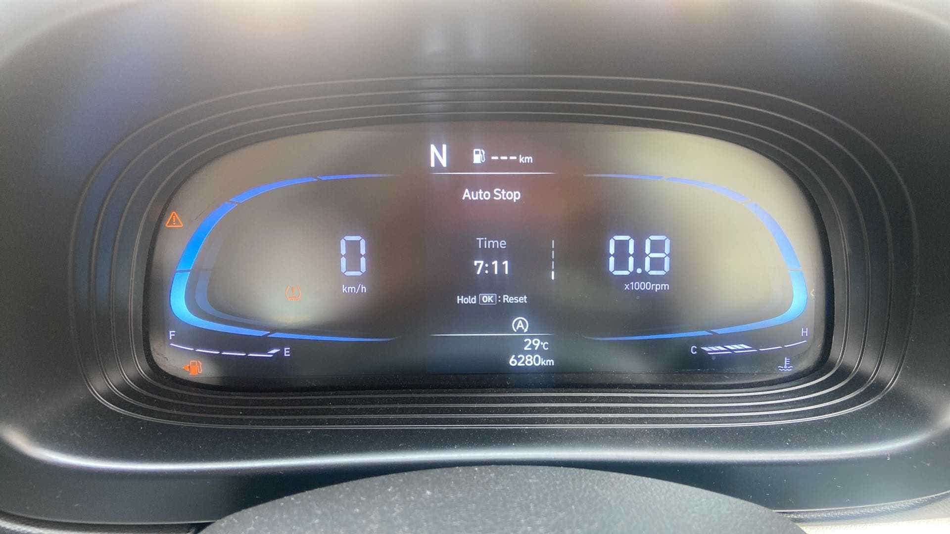 Instrument cluster display of a Hyundai Venue