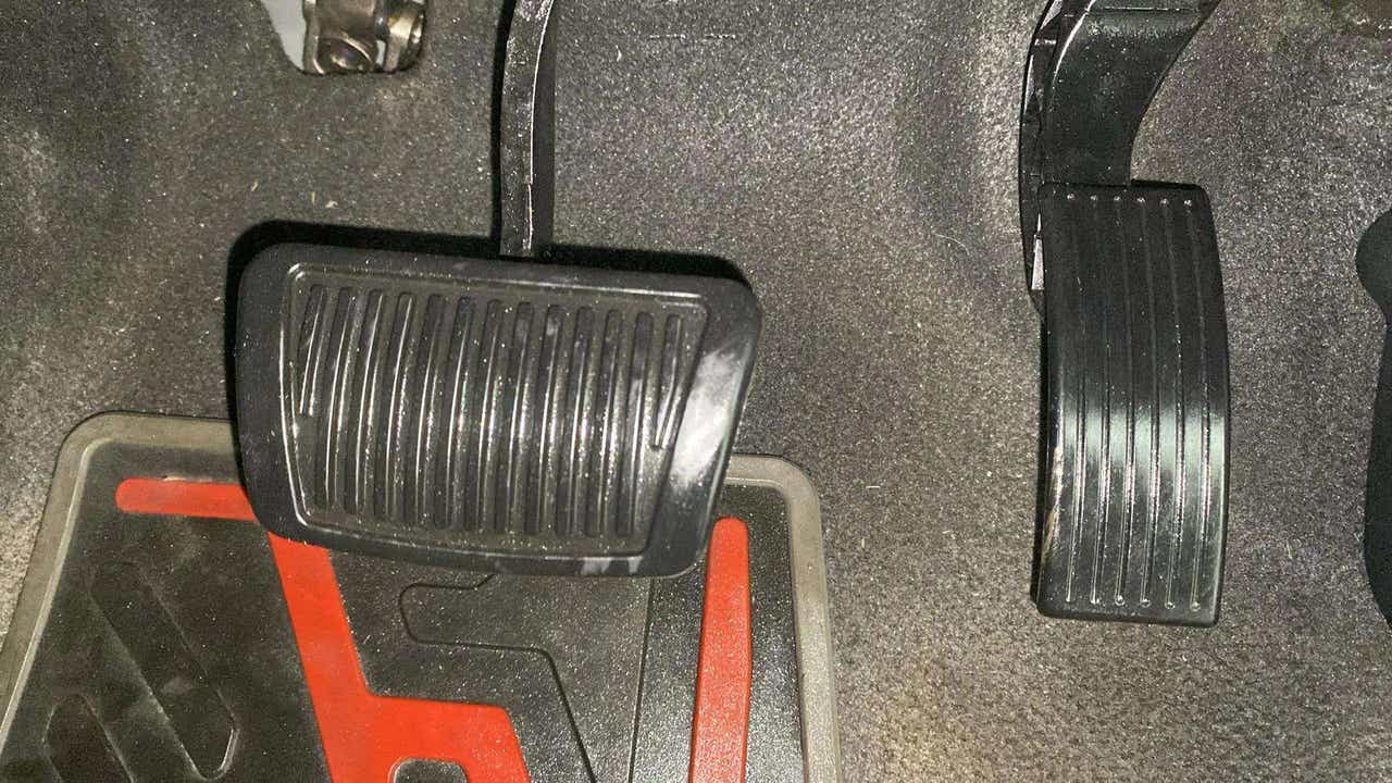 Foot pedals of a Hyundai Venue
