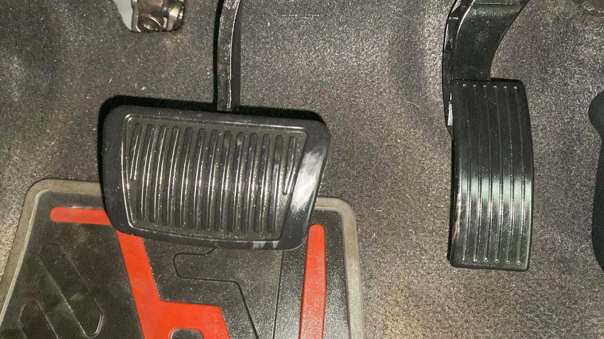 Foot pedals of a Hyundai Venue