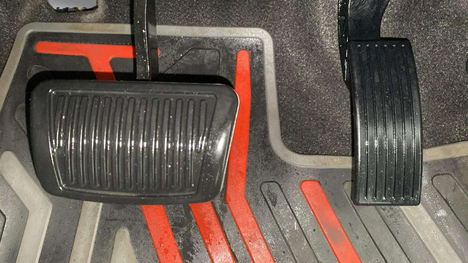 Foot pedals of a Hyundai Venue