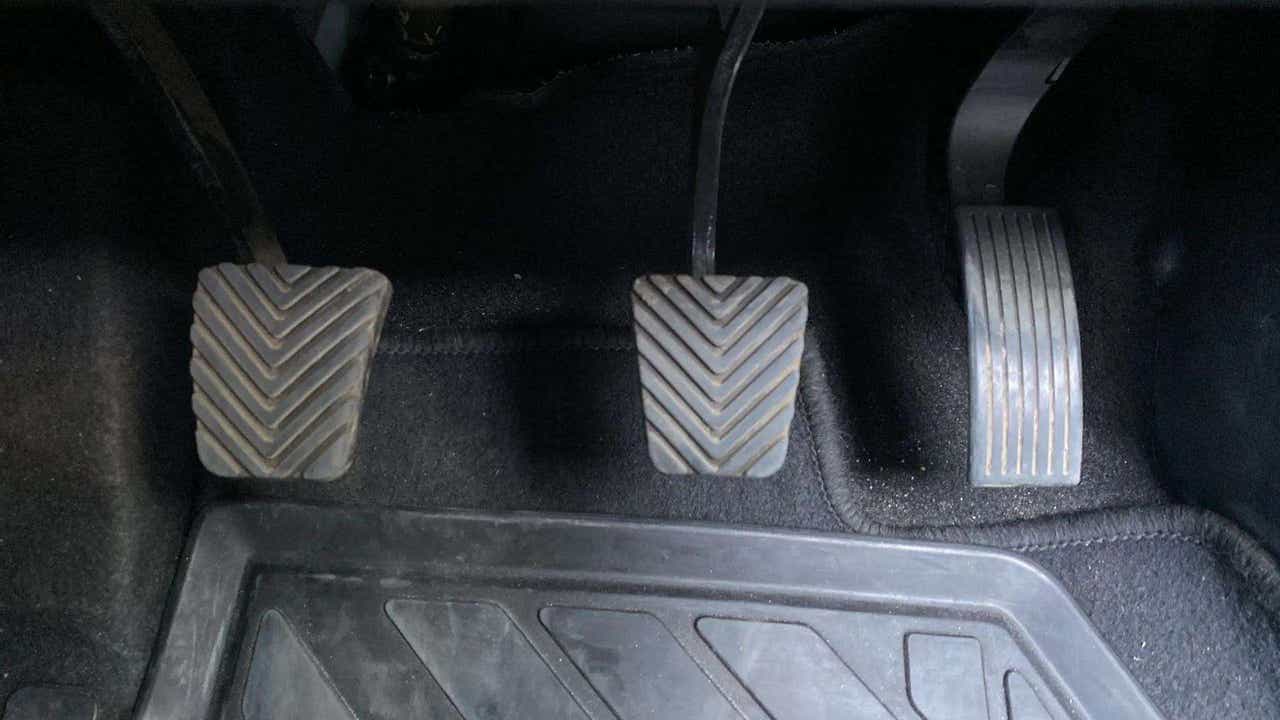 Foot pedals of a Hyundai Venue