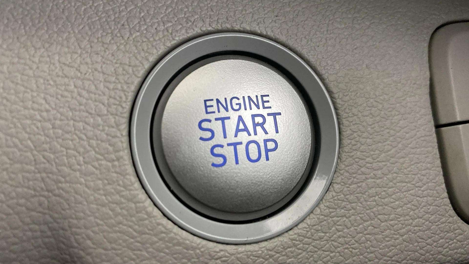 Engine start stop button of a Hyundai Venue