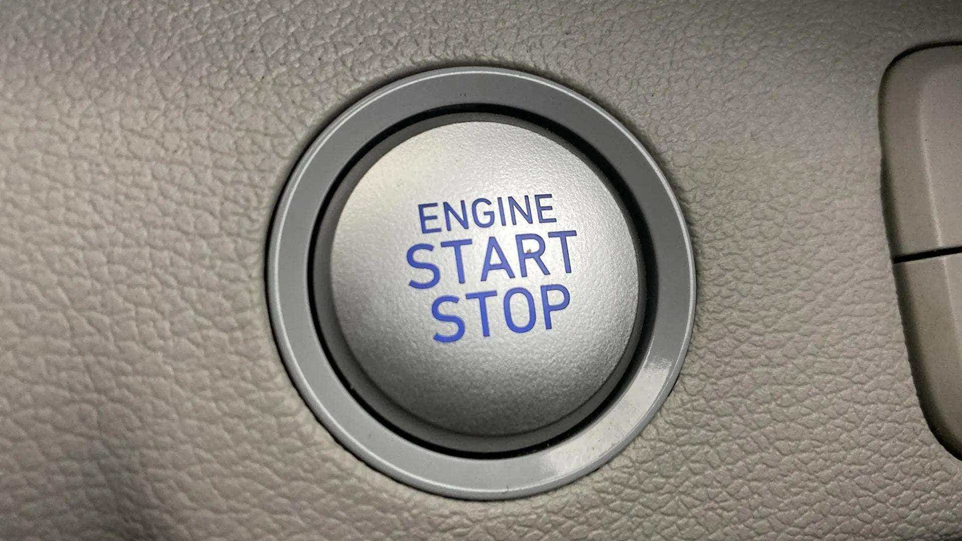 Engine start stop button of a Hyundai Venue