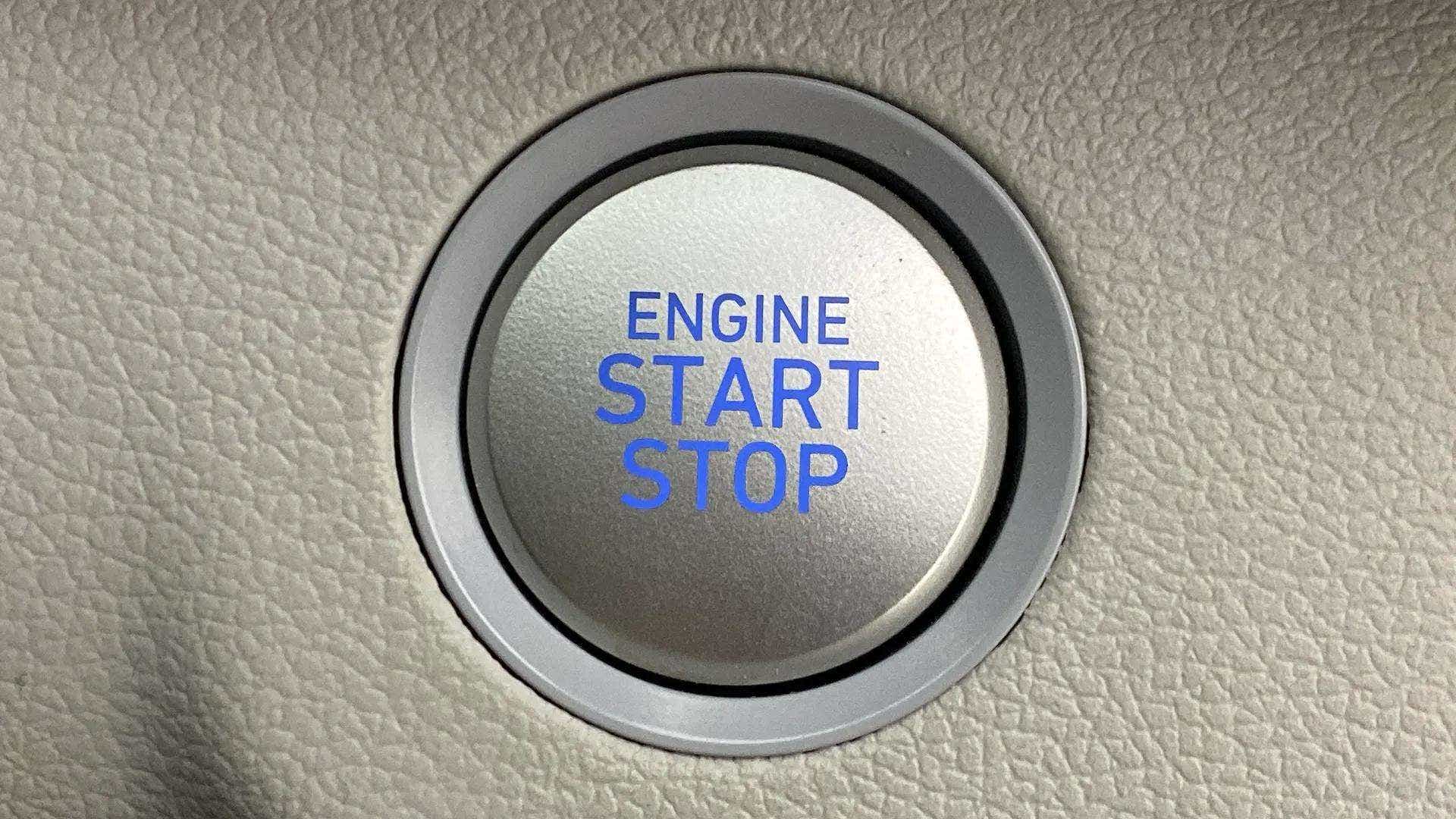 Engine start stop button of a Hyundai Venue
