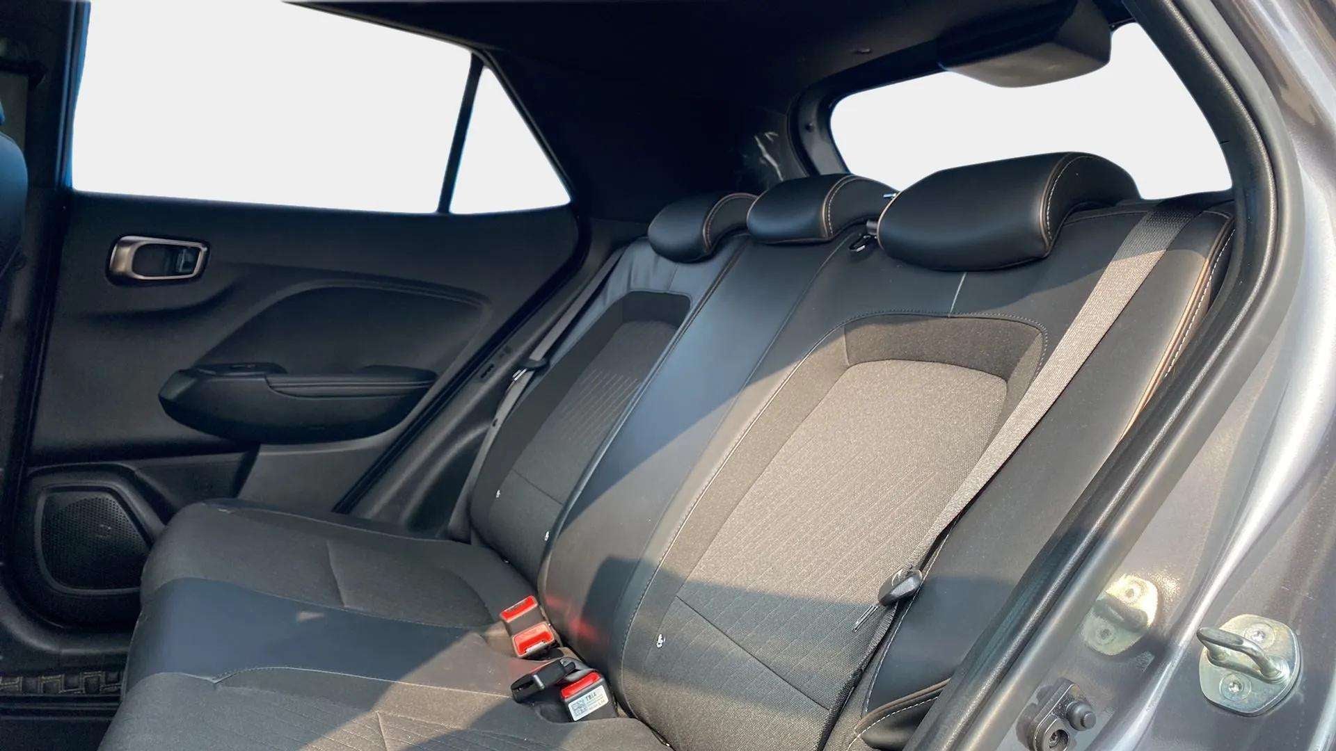 Rear seat view of a Hyundai Venue